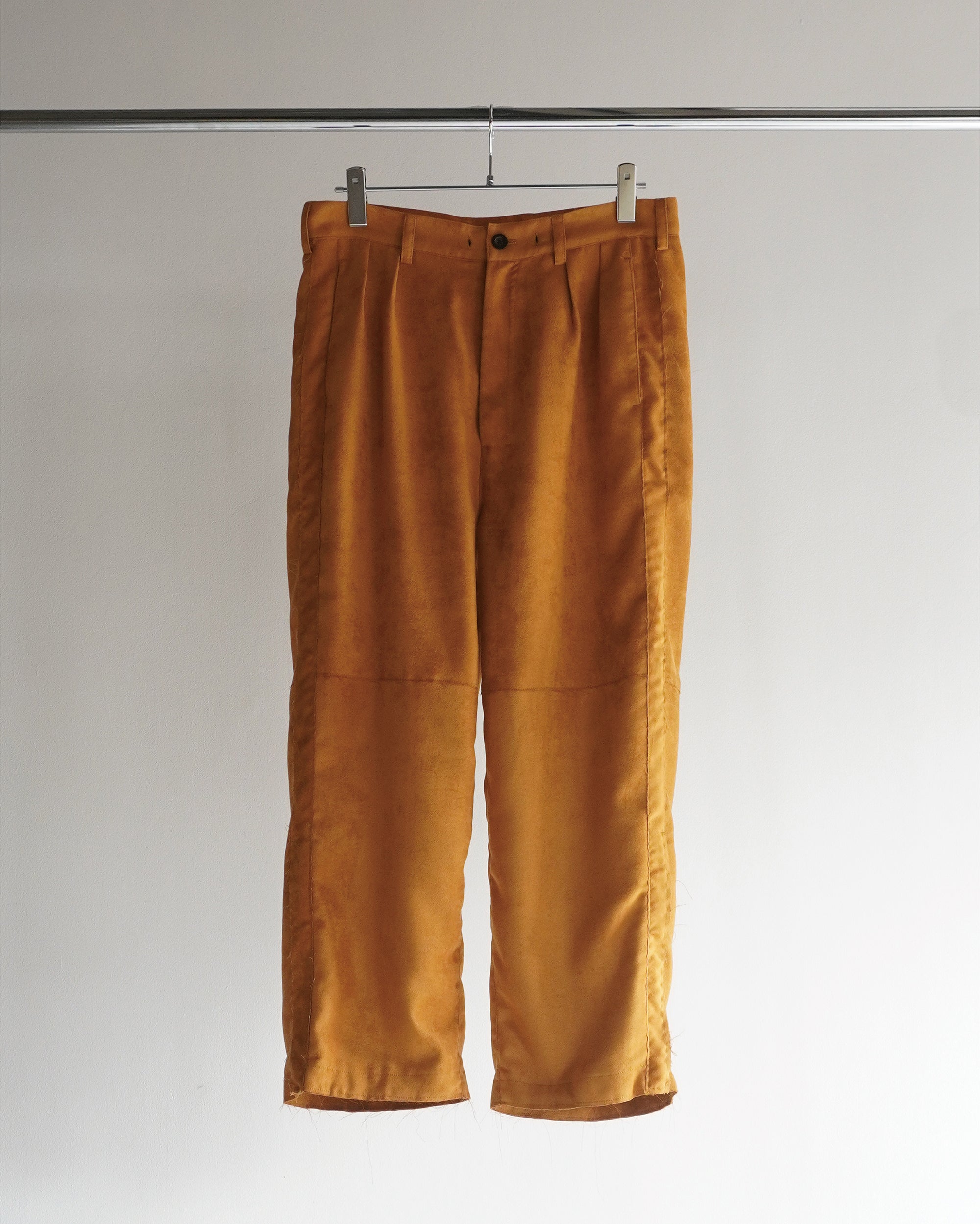 VEGAN LEATHER SIDE LINE PANTS(YELLOW)