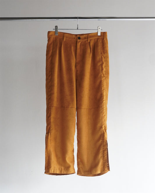 VEGAN LEATHER SIDE LINE PANTS(YELLOW)