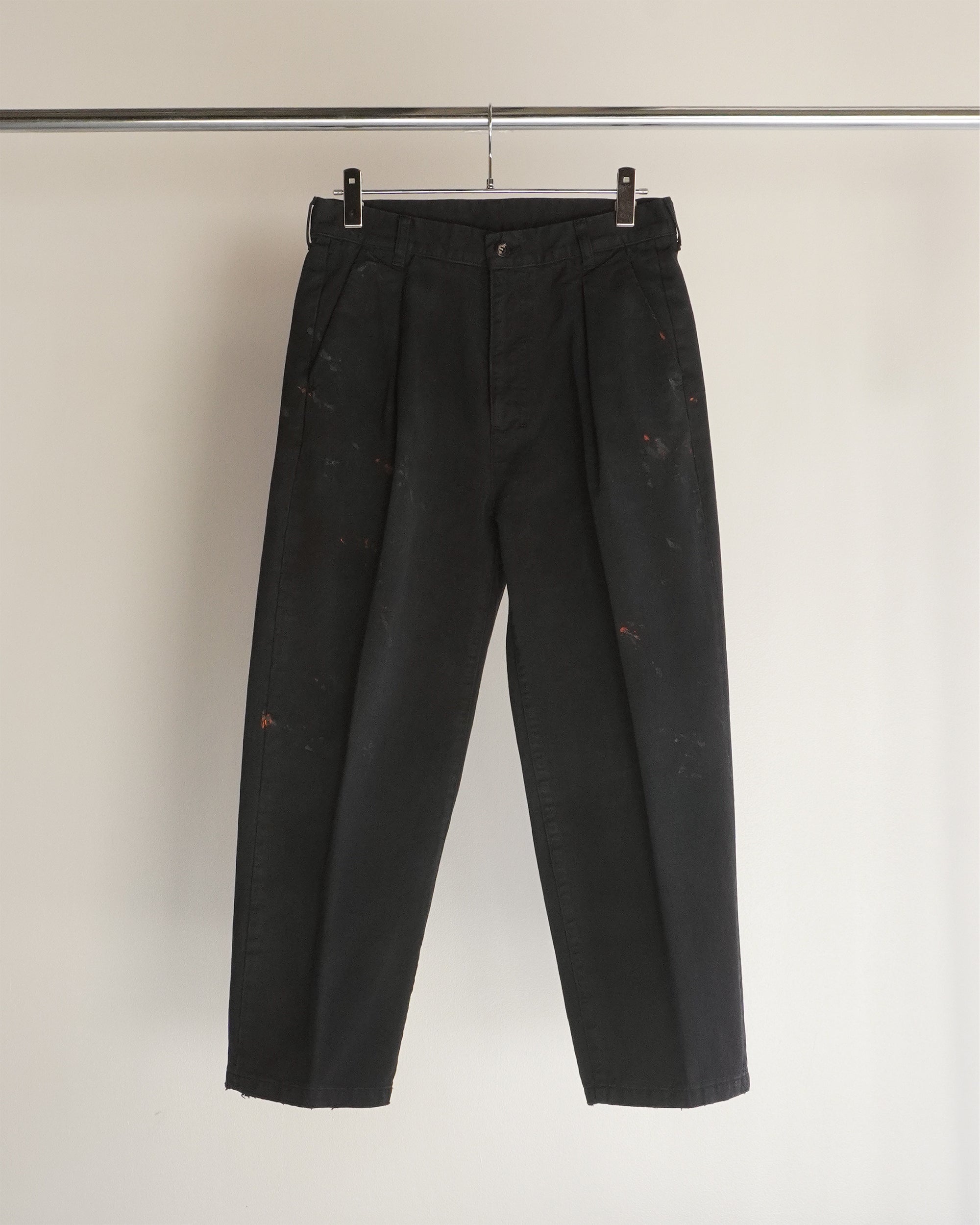 PAINT CHINO TROUSERS(BLACK)