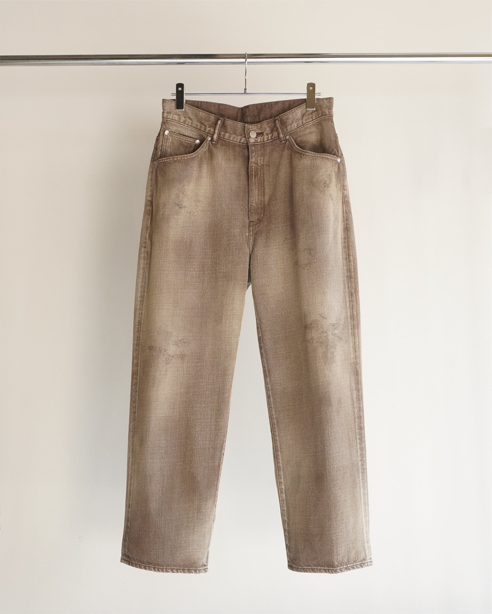 P/TAPERED 5P DENIM PANTS(BROWN)