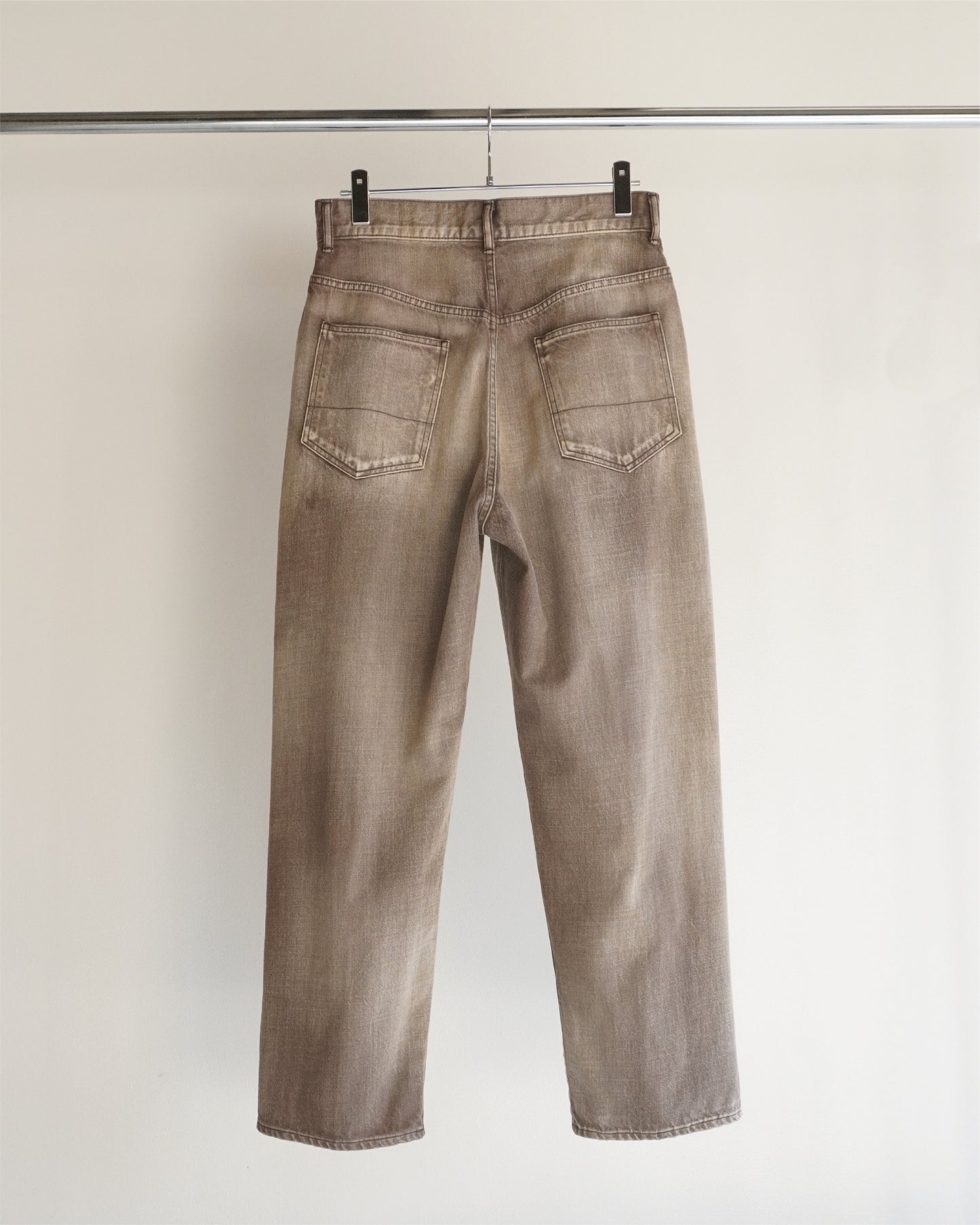 P/TAPERED 5P DENIM PANTS(BROWN)