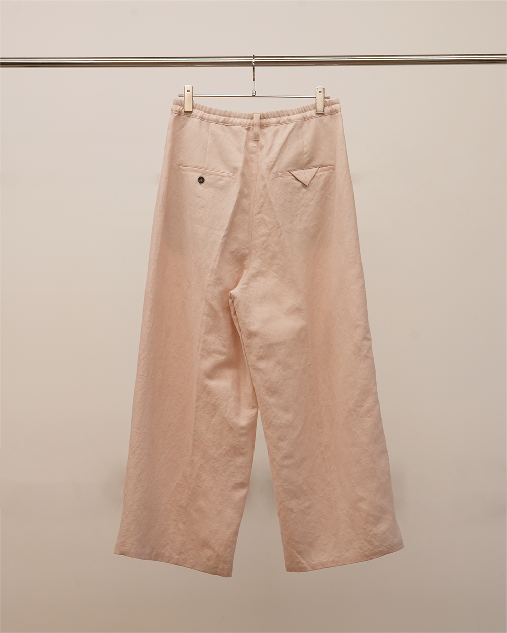 W/L WIDE EASY TUCK SLACKS(PINKBEIGE)