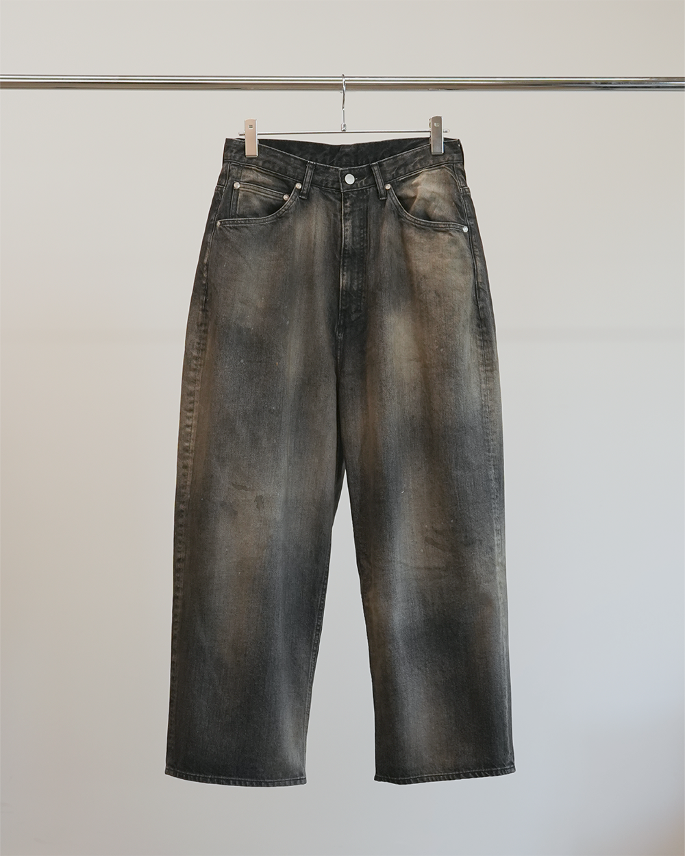 AGING WIDE 5P DENIM PANTS(BLACK)