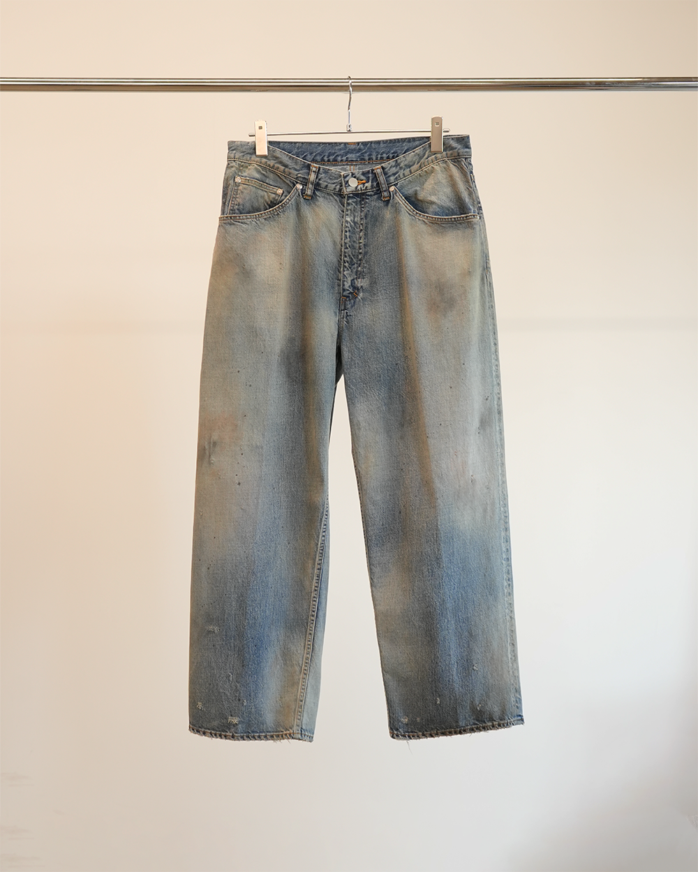 AGING STRAIGHT 5P DENIM PANTS(INDIGO)