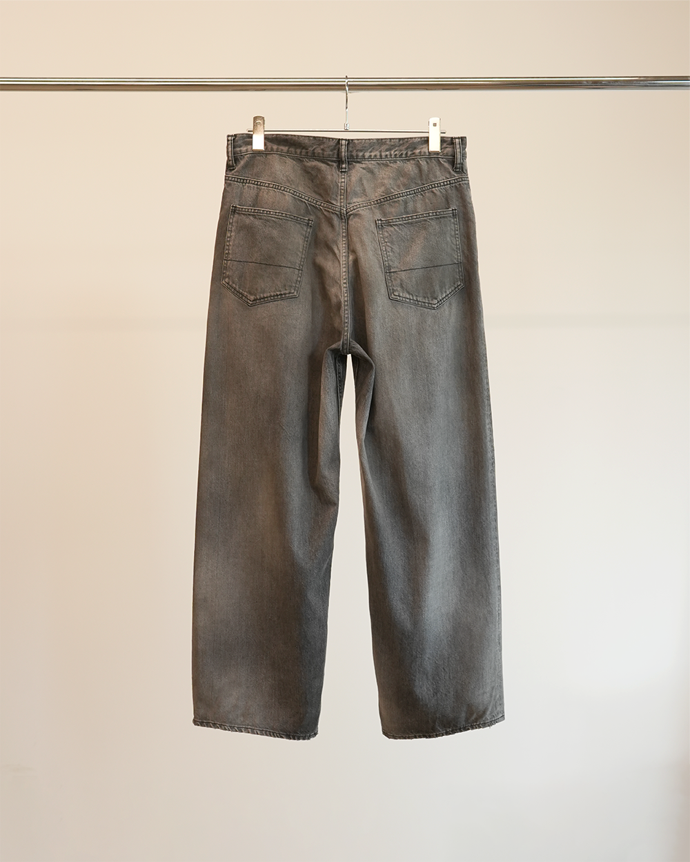 AGING STRAIGHT 5P DENIM PANTS(BLACK)