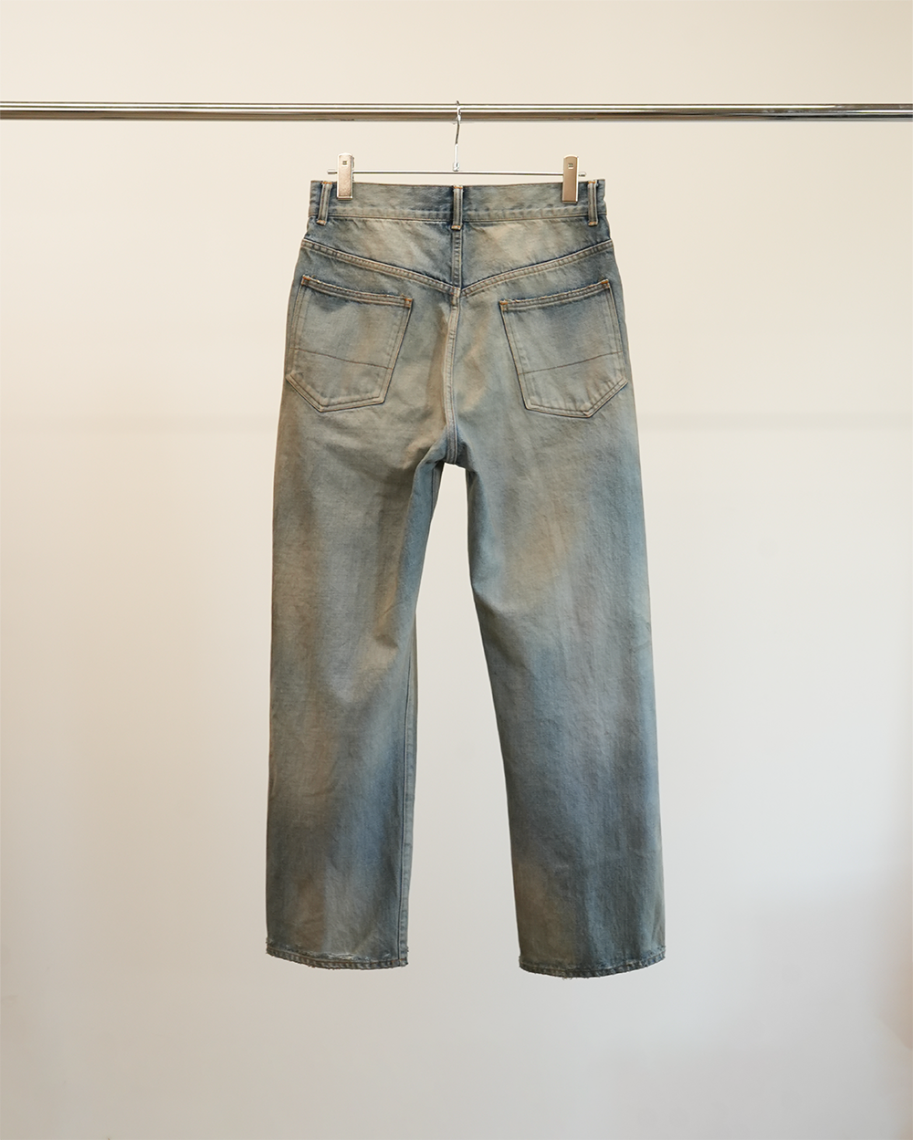 USED STRAIGHT 5P DENIM PANTS(INDIGO)