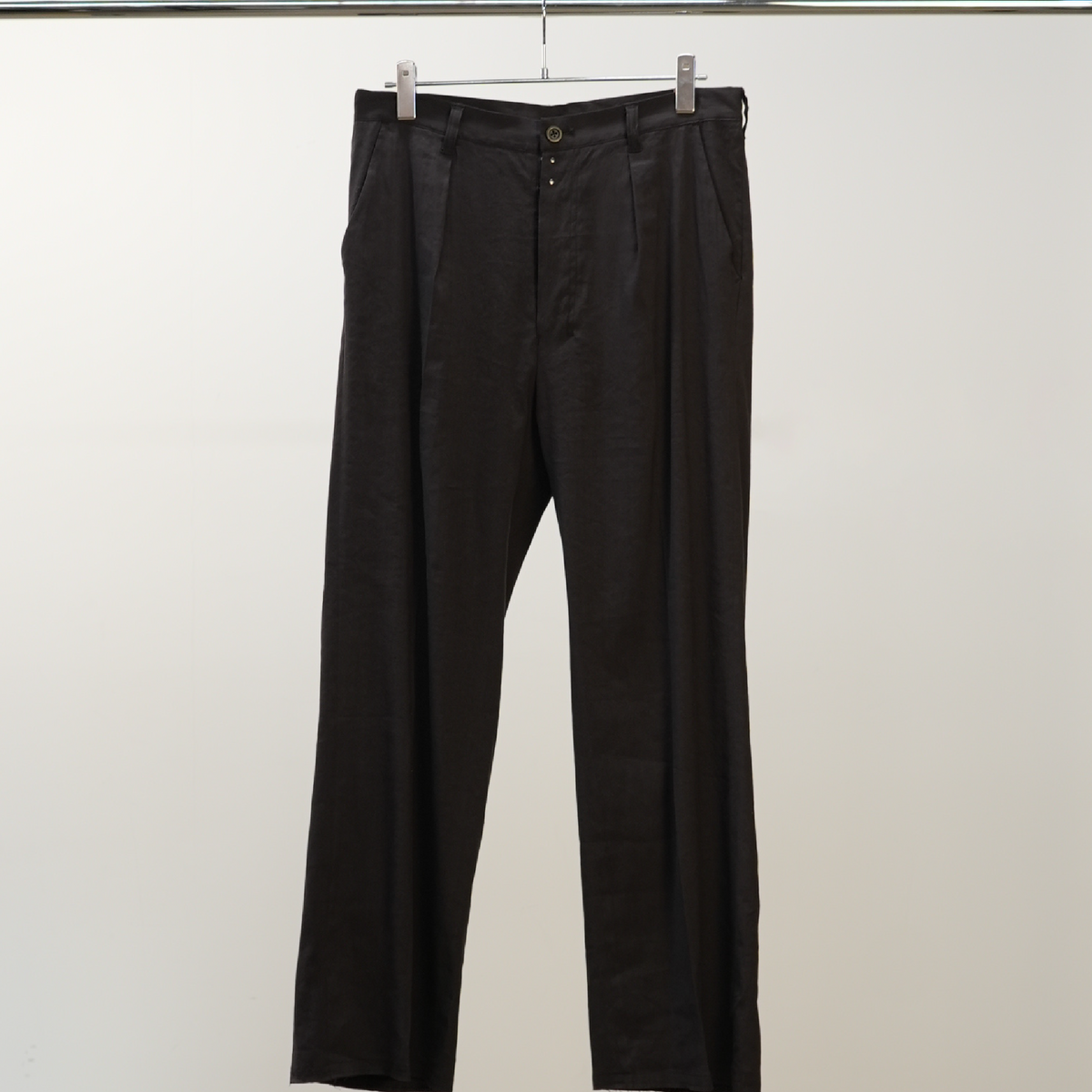 SHOE CUT SLACKS(D.BROWN)