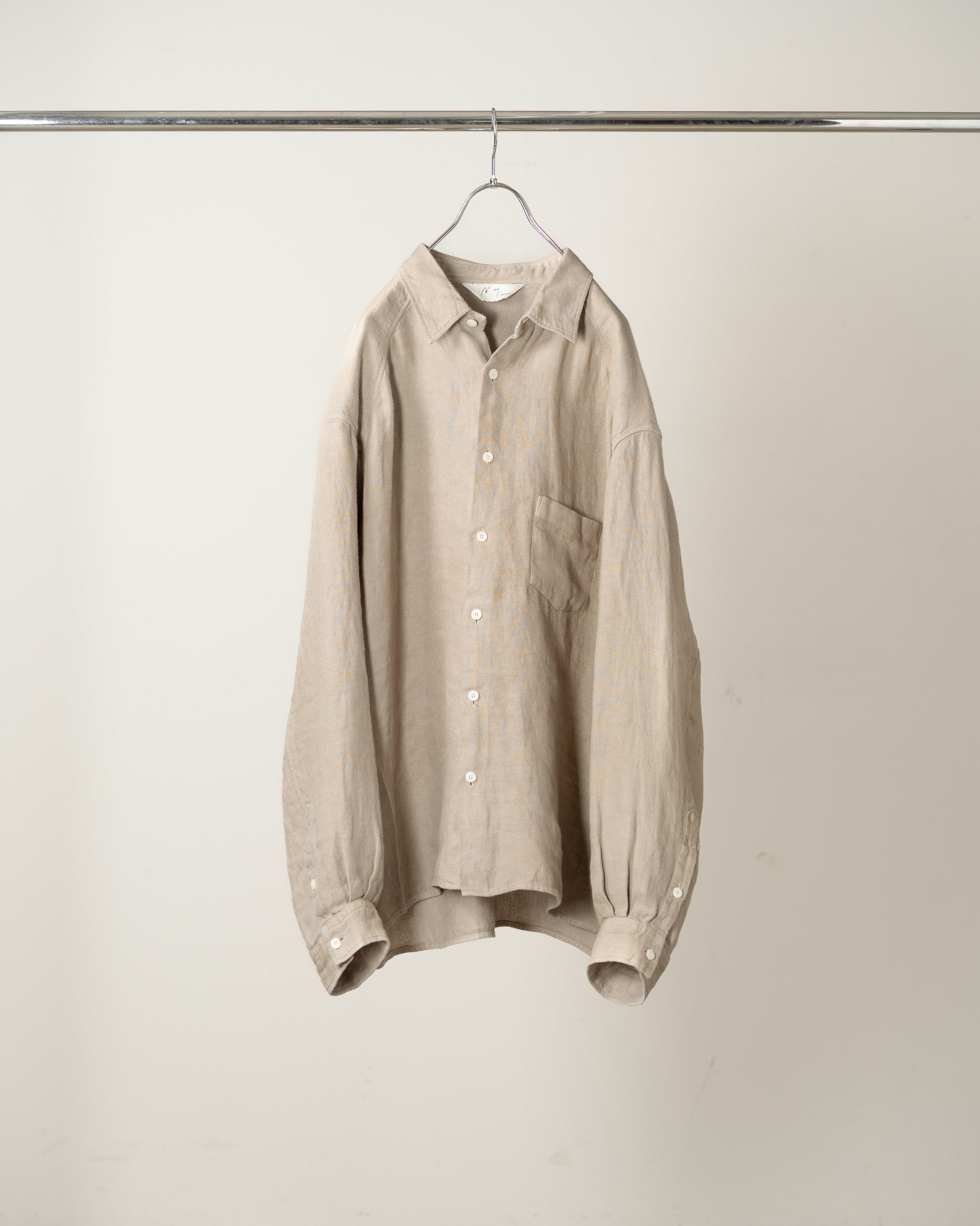 LINEN OVER SHIRT(BEIGE)