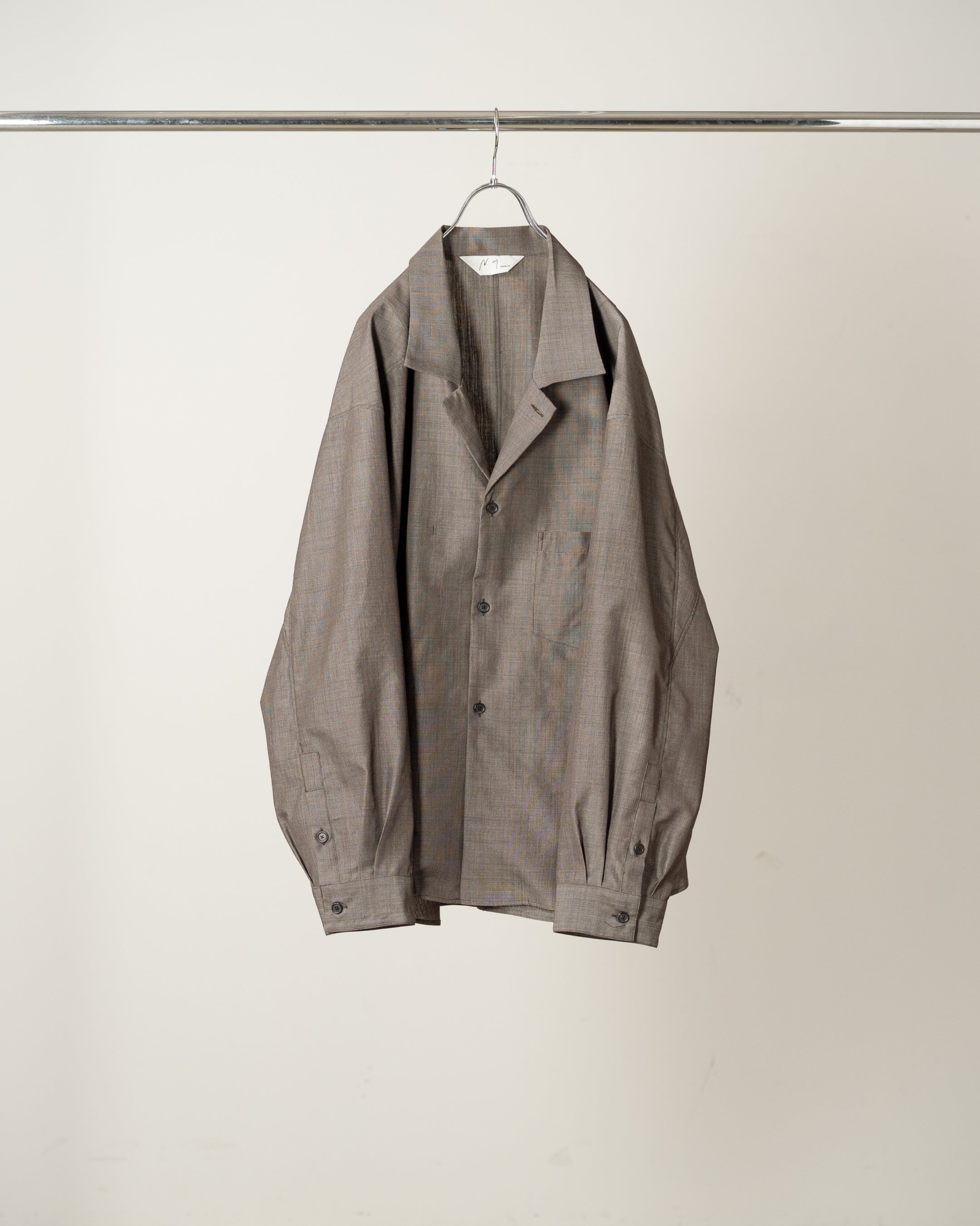 WOOL HAKEME TAILORED SHIRT(BROWN)