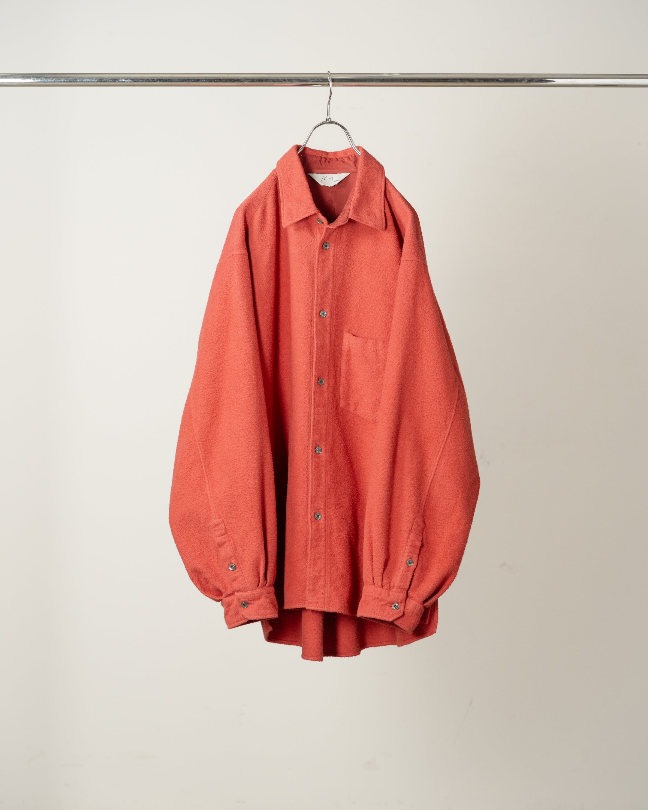 BRUSHED COTTON OVER SHIRT(F.RED)