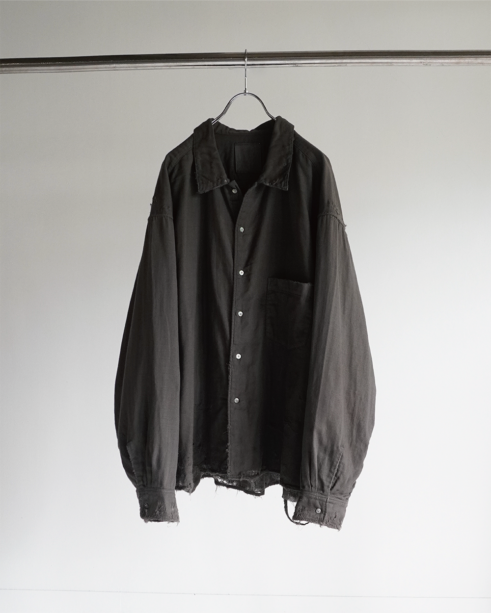 DOUBLEGAUZE CRASH LS SHIRT(BLACK)