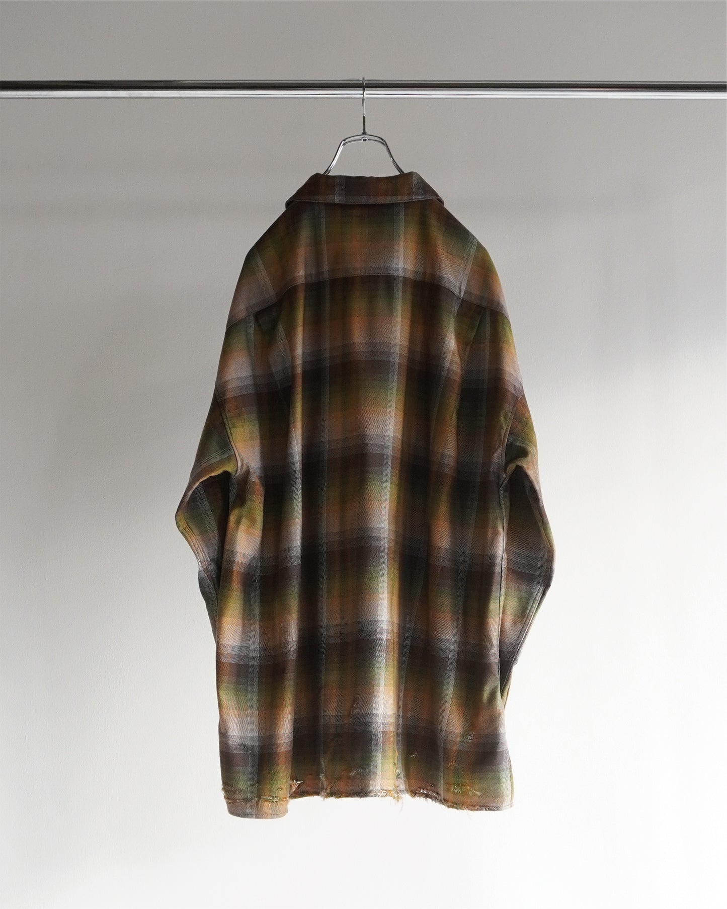 R/C CHECK CRASH LS SHIRT(BROWN/GREEN)