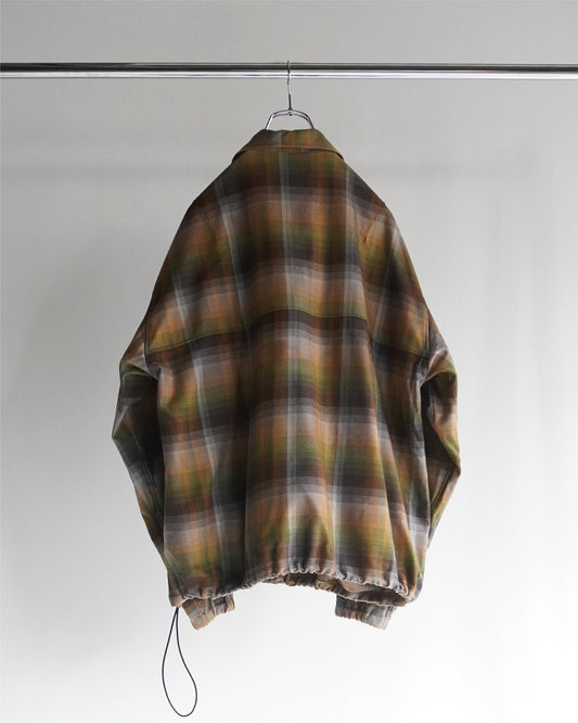 R/C CHECK PULL OVER SHIRT(BROWN/GREEN)