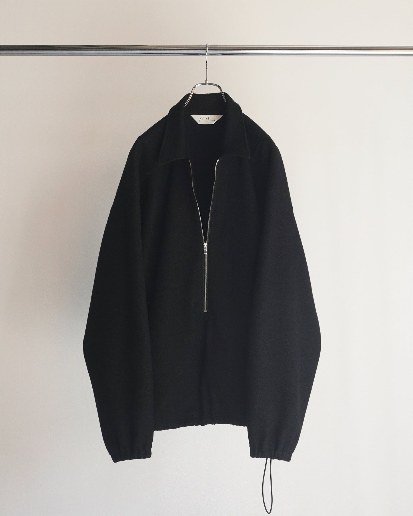 WOOL PULL OVER SHIRT(BLACK)