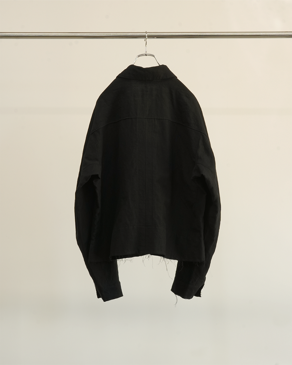 W/L SHORT ZIPUP SHIRT(BLACK)