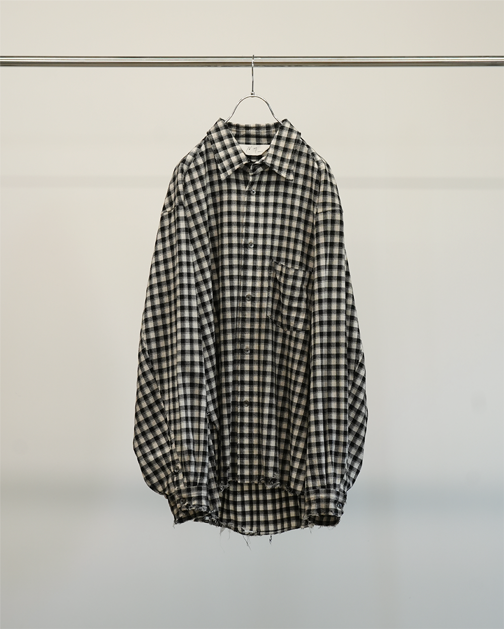 C/R CHECK OVER SHIRT(BLACK)