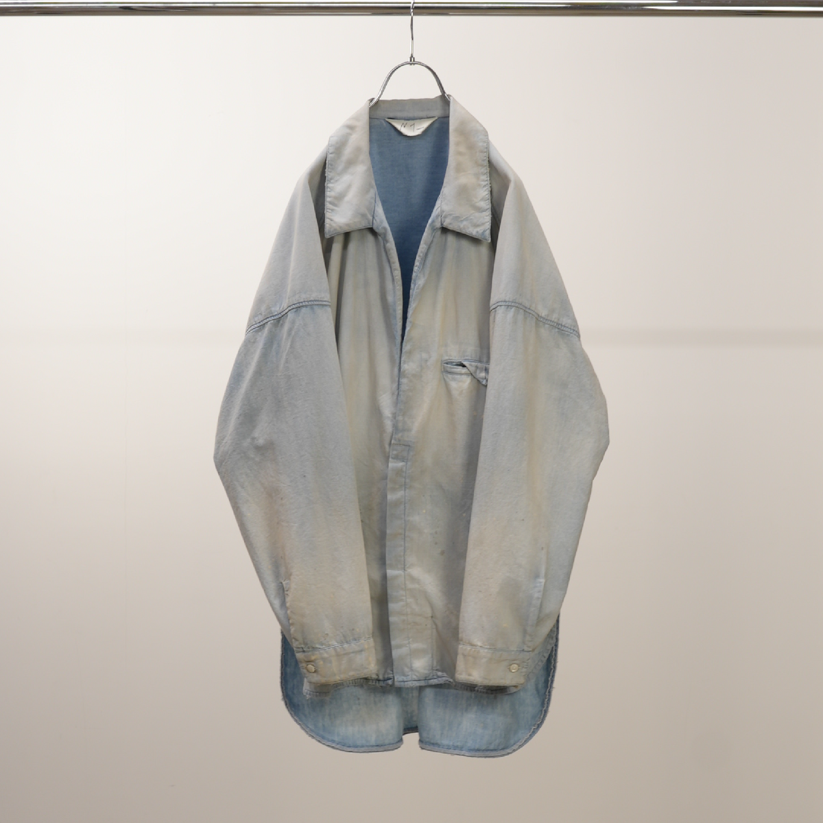 AGING CHAMBRAY LONG SHIRT(INDIGO)