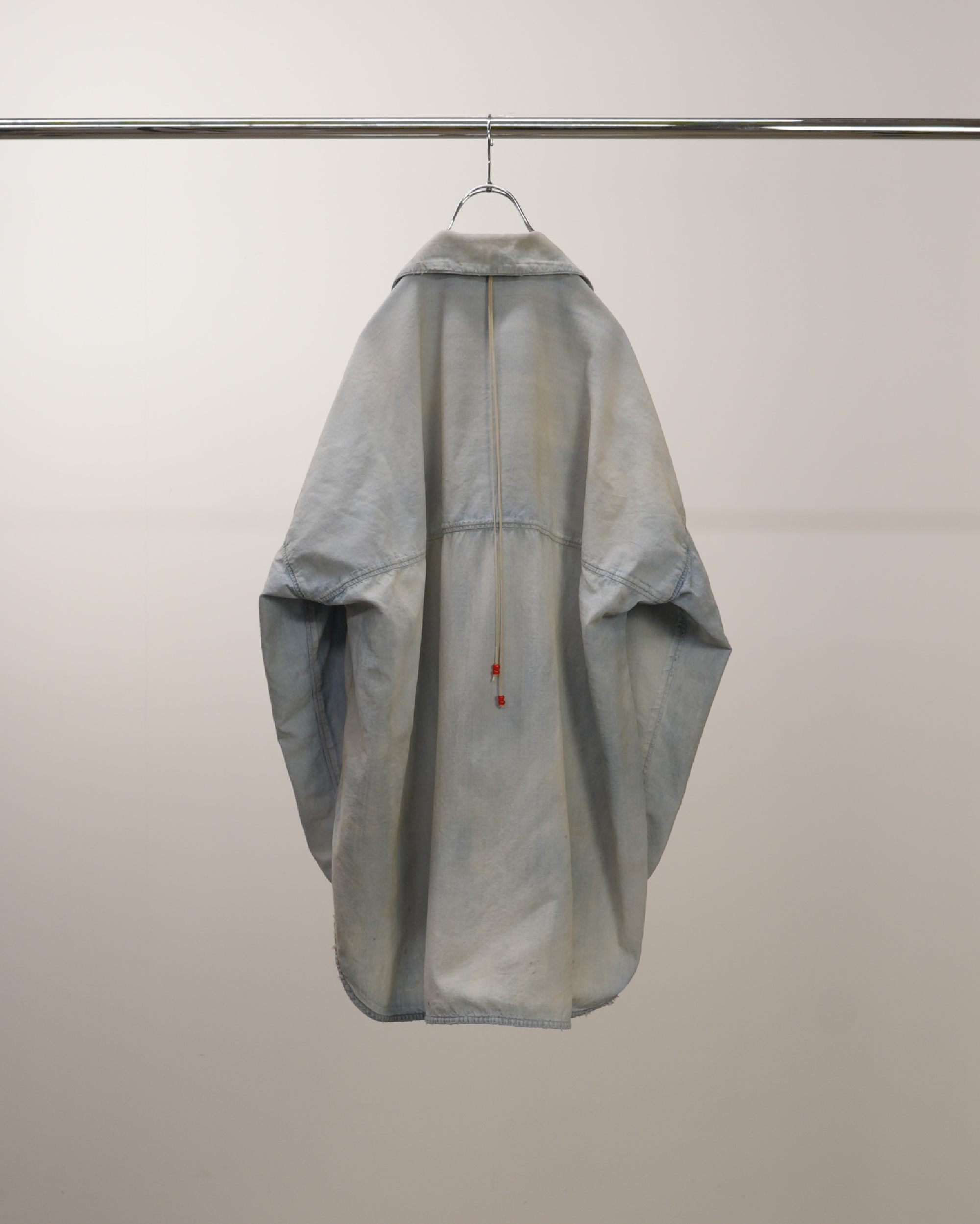 AGING CHAMBRAY LONG SHIRT(INDIGO)