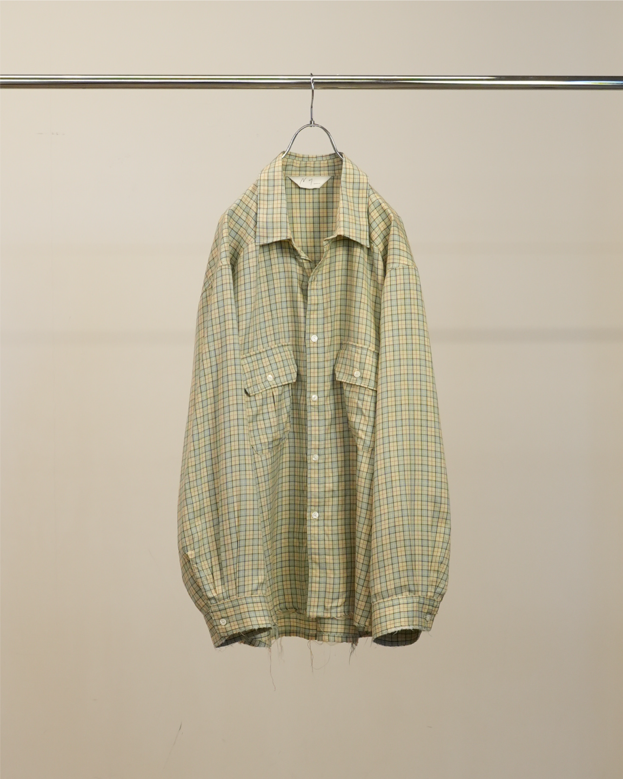 NEL CHECK OVER WORK SHIRT(CREAM)