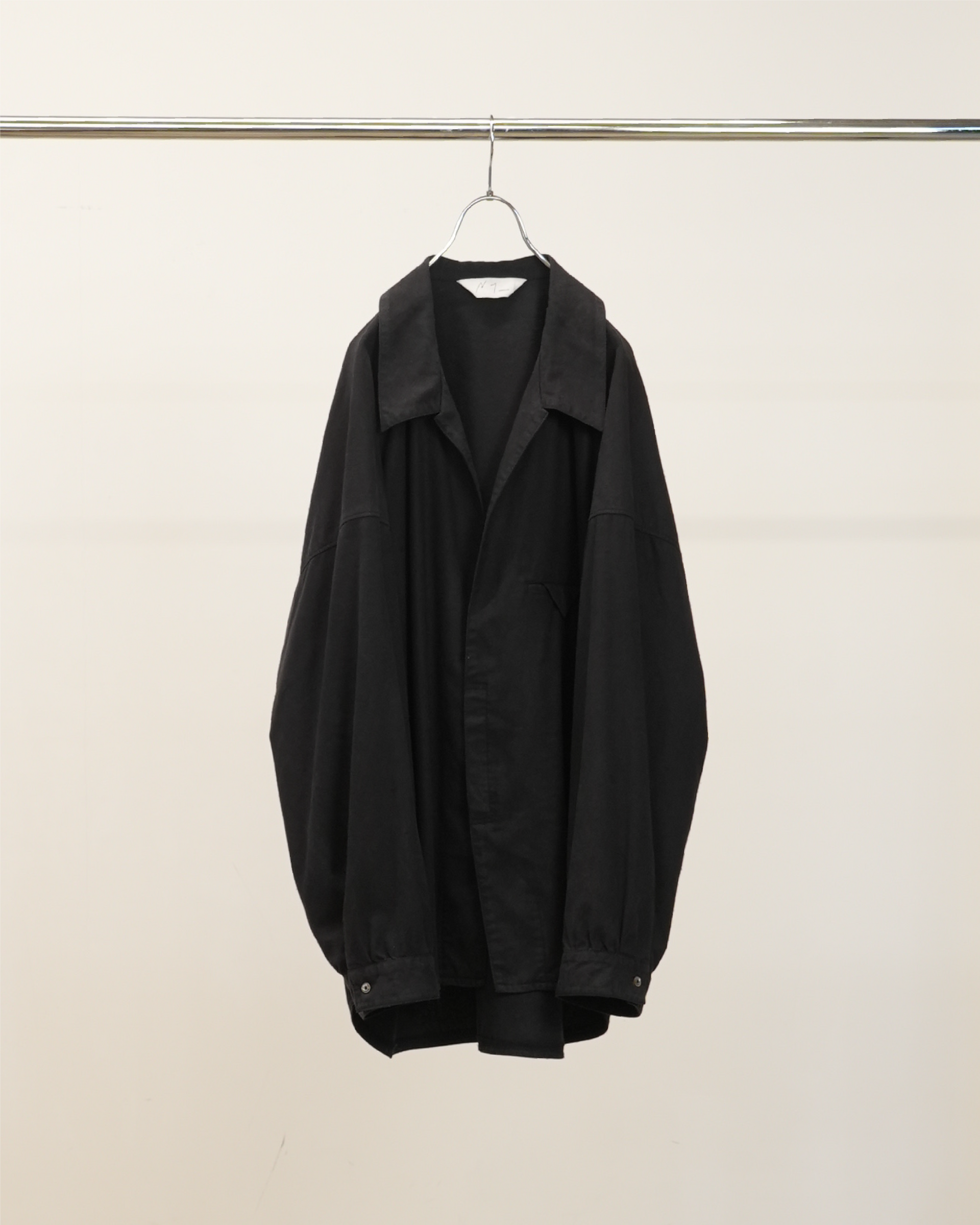 SILK NEP LONG SHIRT(BLACK)