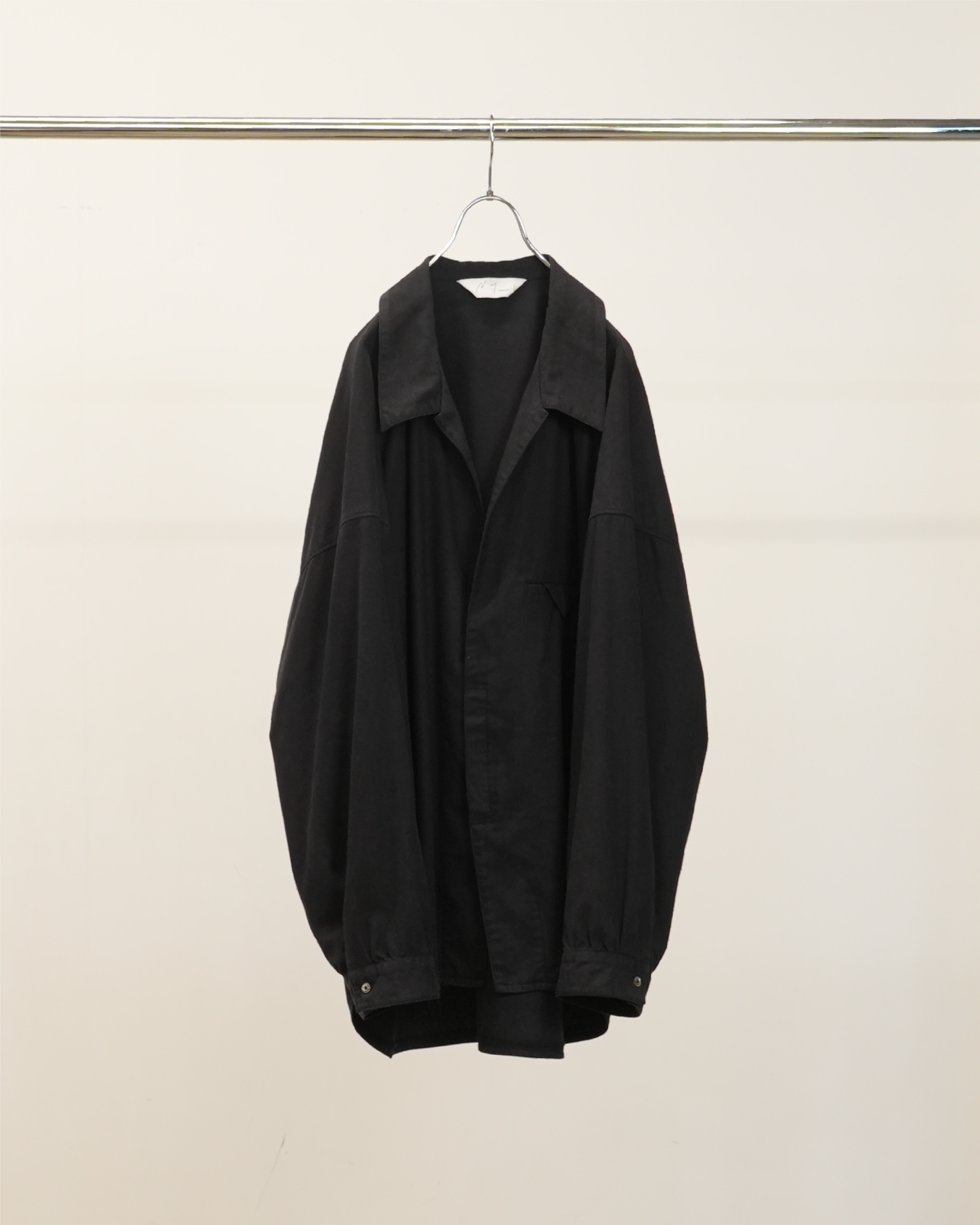SILK NEP LONG SHIRT(BLACK)