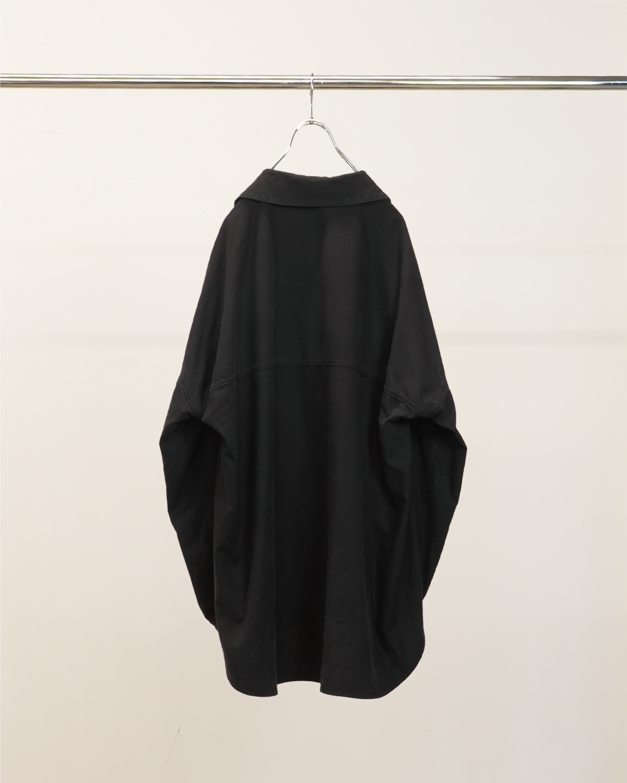 SILK NEP LONG SHIRT(BLACK)