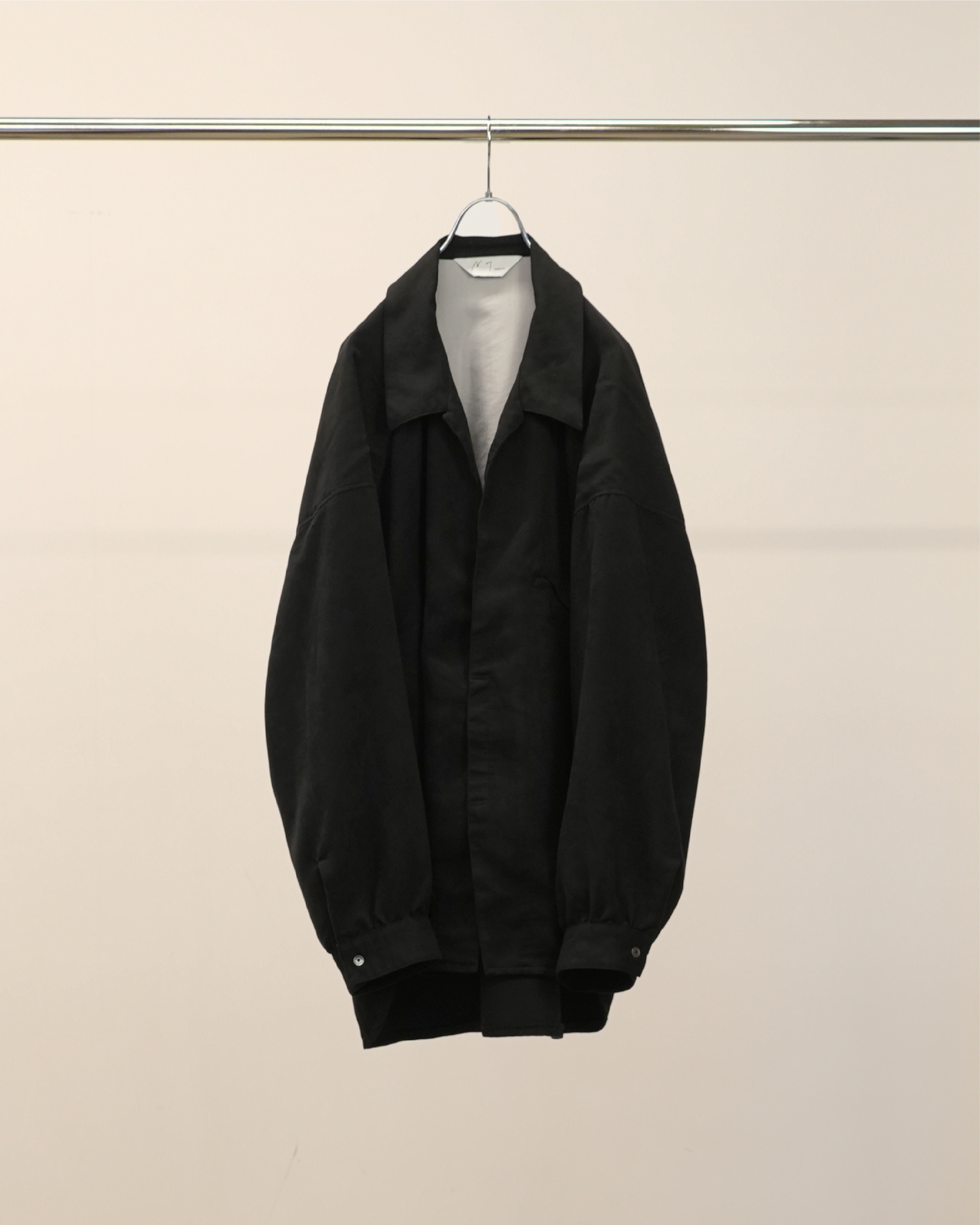 VEGAN SUEDE LONG SHIRT(BLACK)