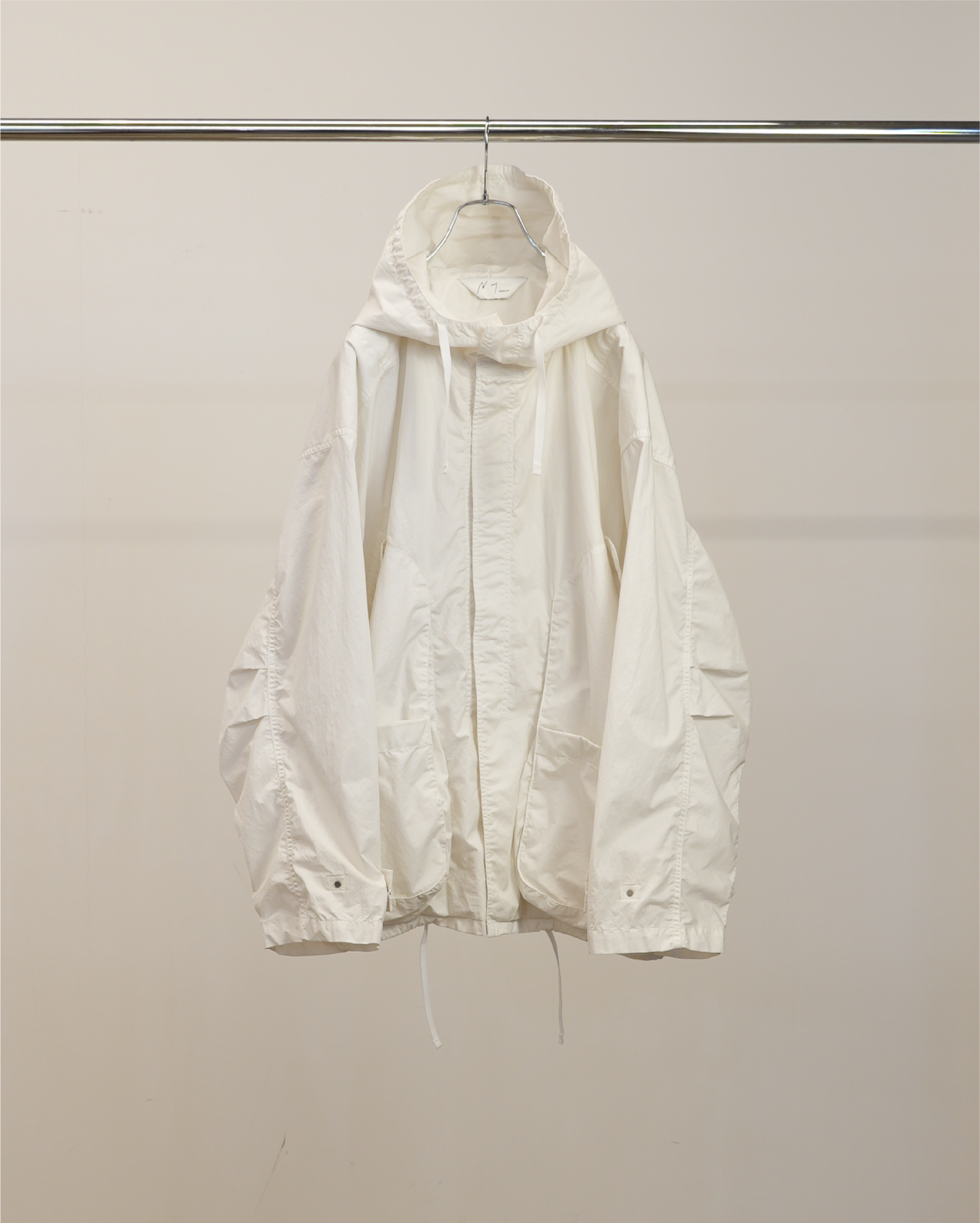 HOODED FIELD SHIRT JACKET(WHITE)