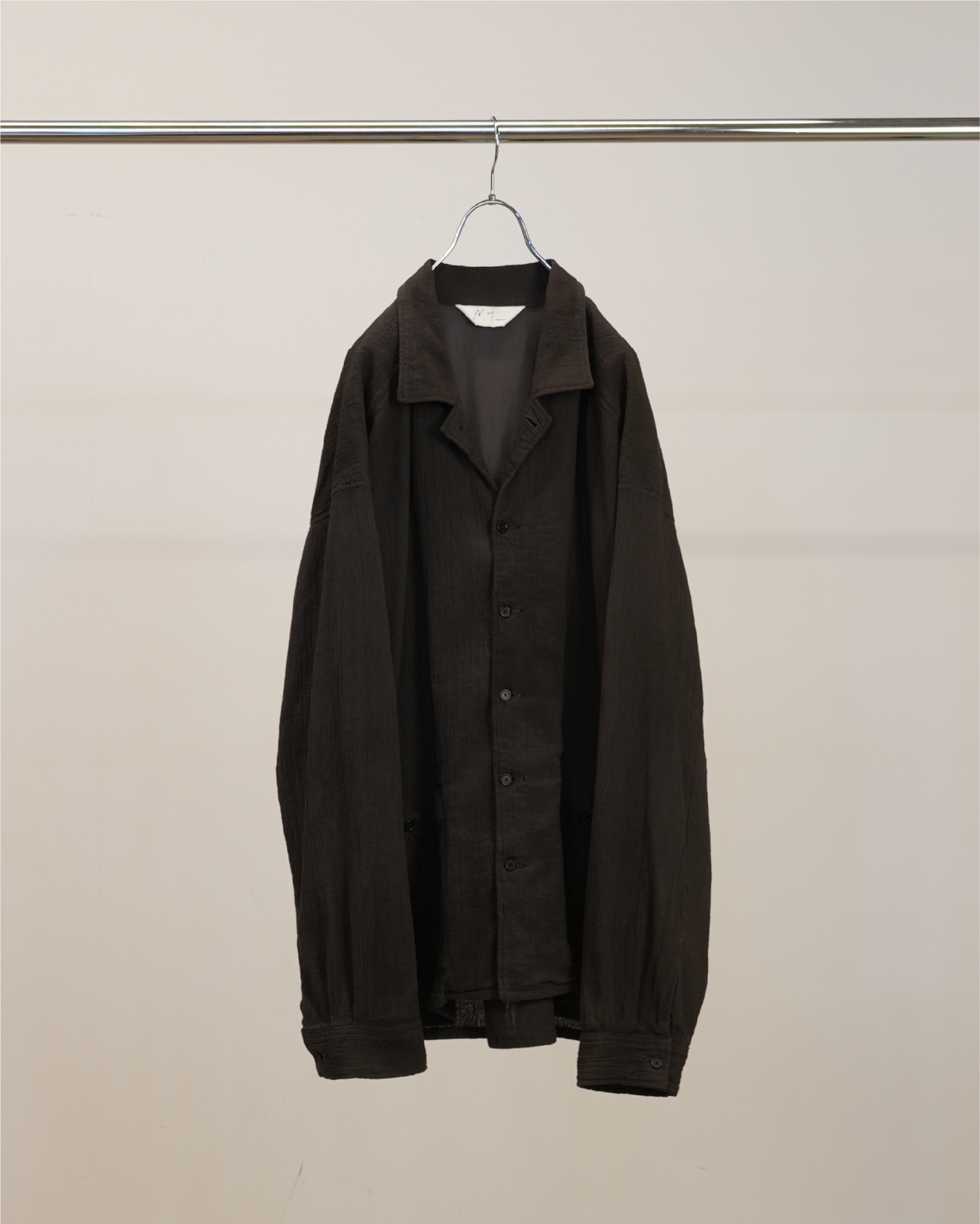 CREPE SHIRT JACKET(BROWN)