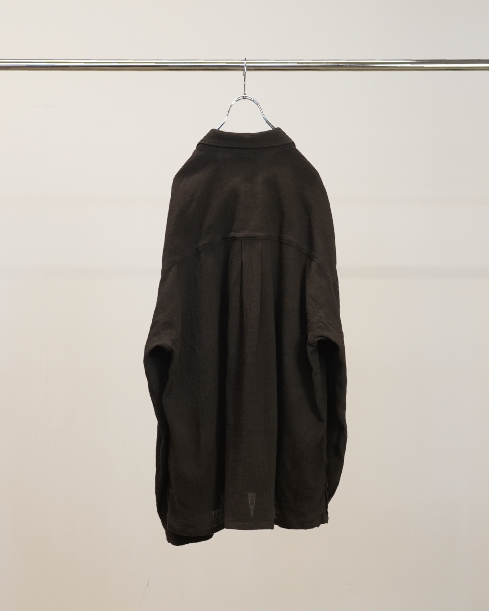 CREPE SHIRT JACKET(BROWN)