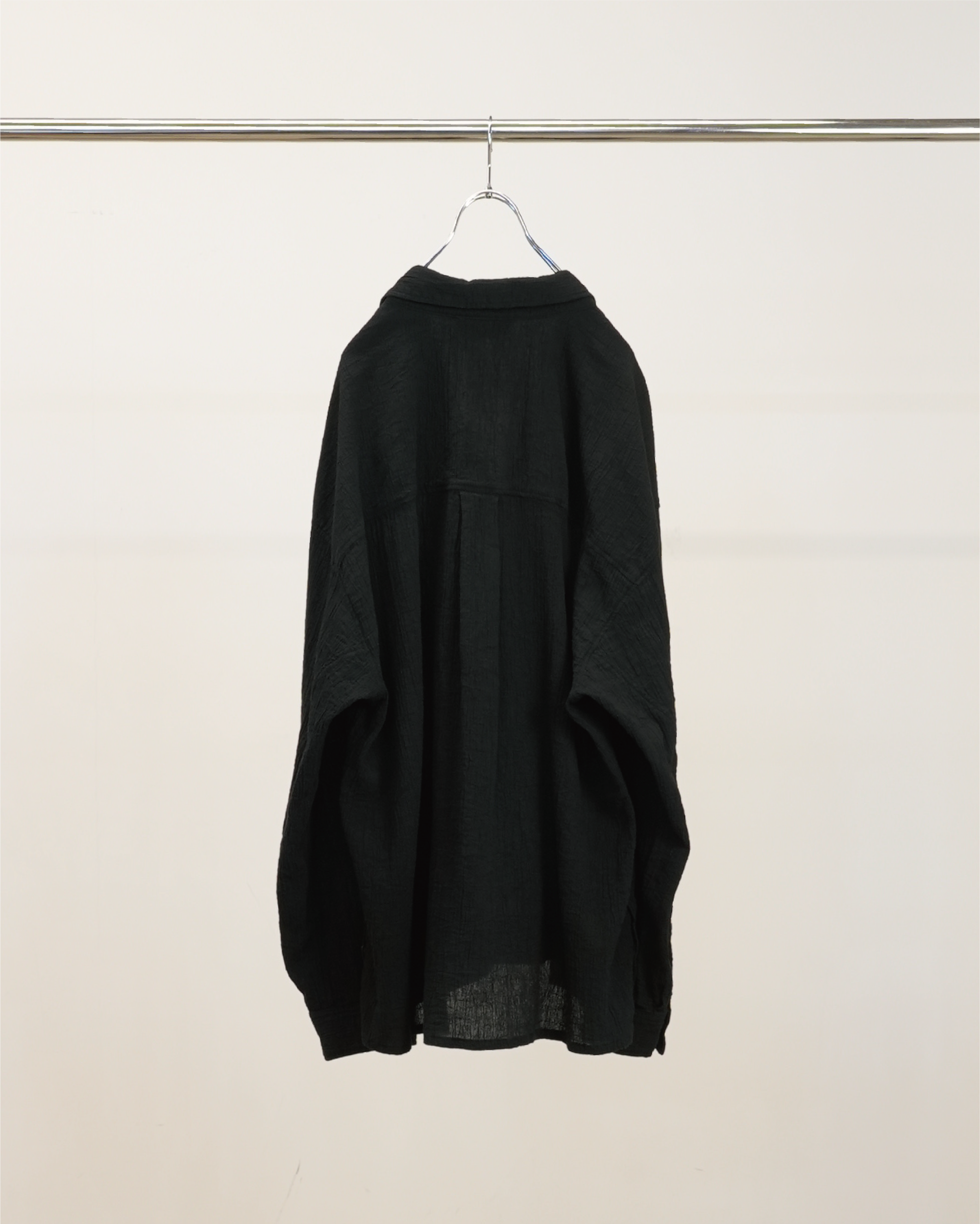 CREPE SHIRT JACKET(BLACK)