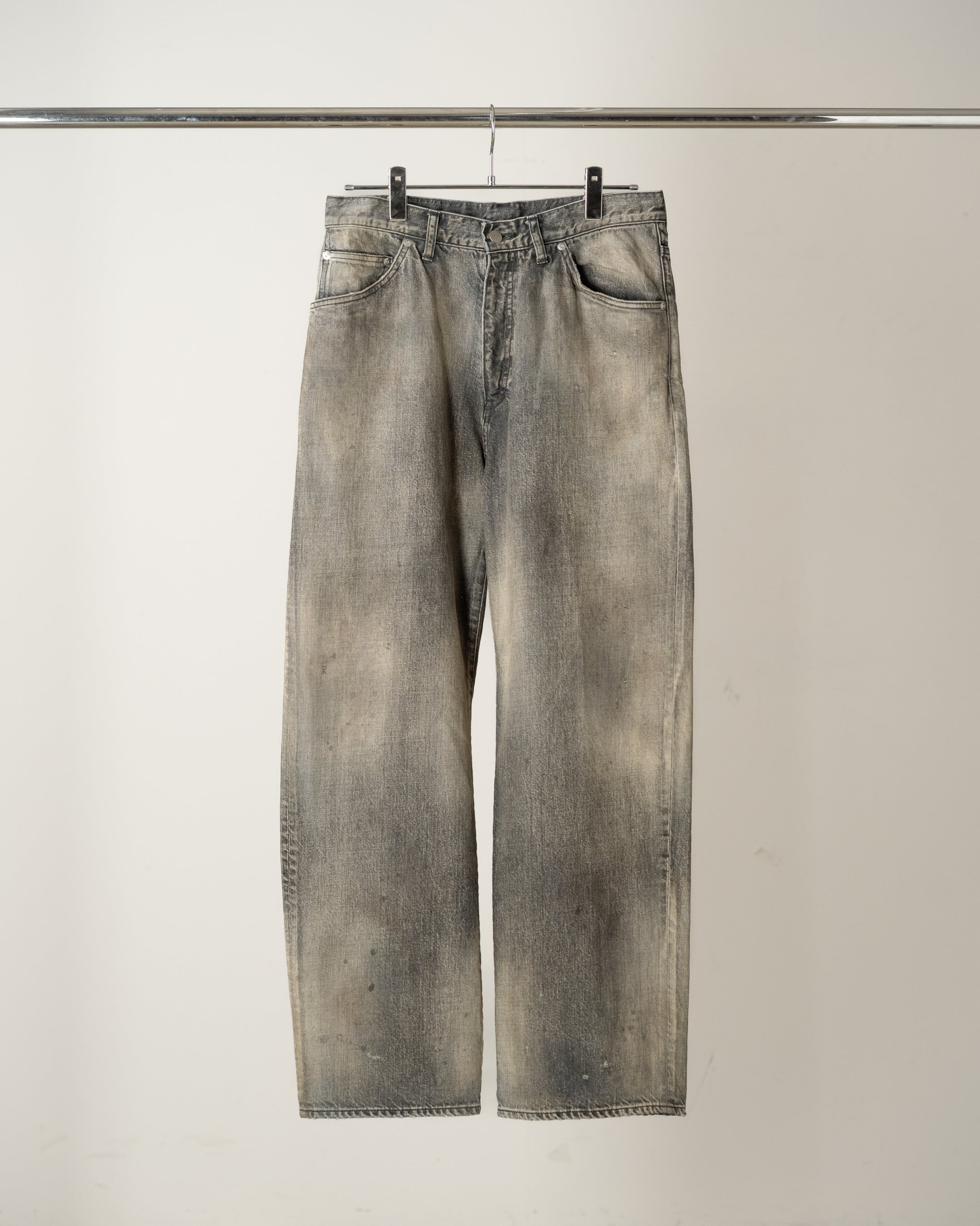 #08 MIDDLE STRAIGHT 5P DENIM PANTS(BLACK)