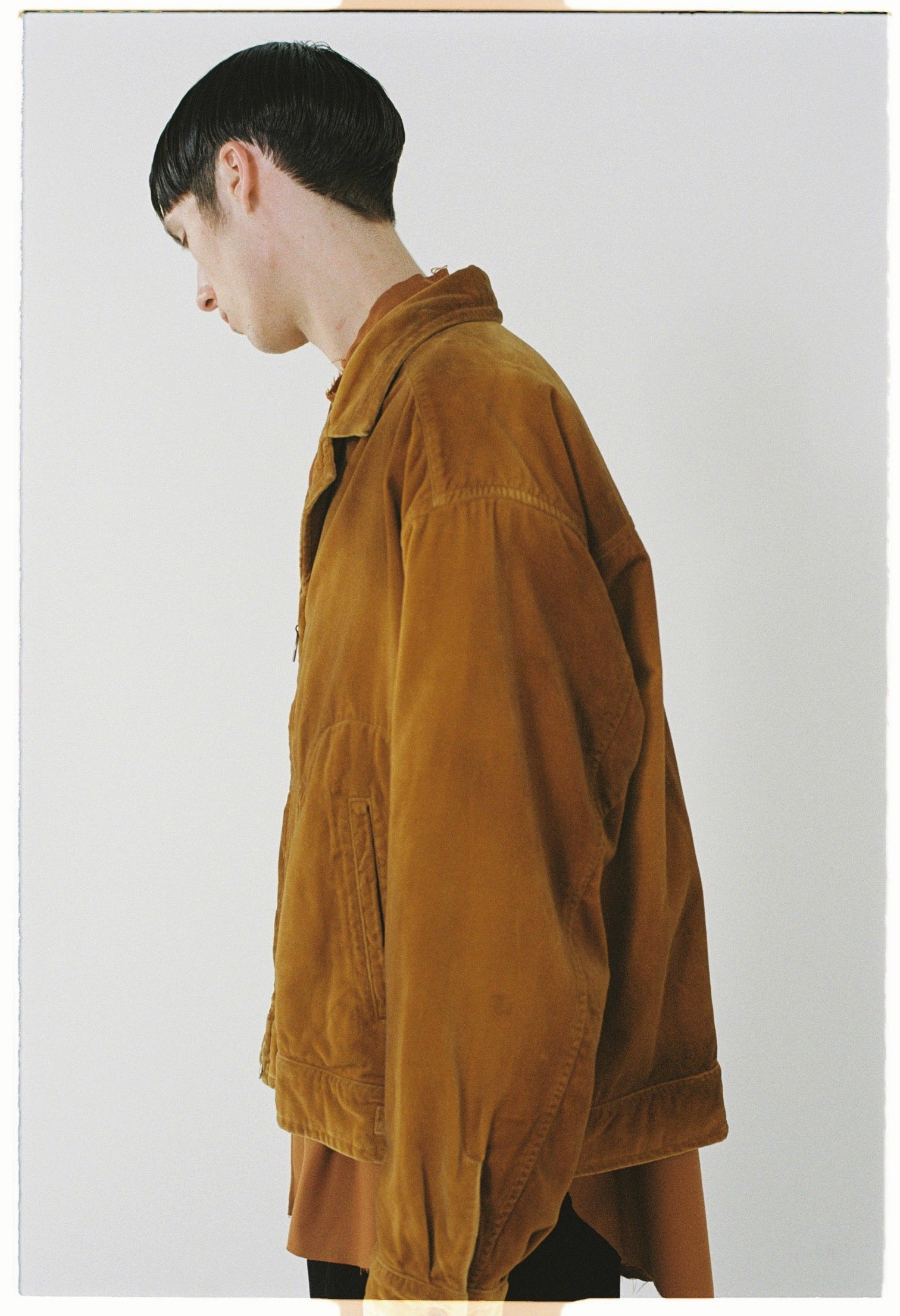 C/VELVET ZIPUP JACKET(BROWN)