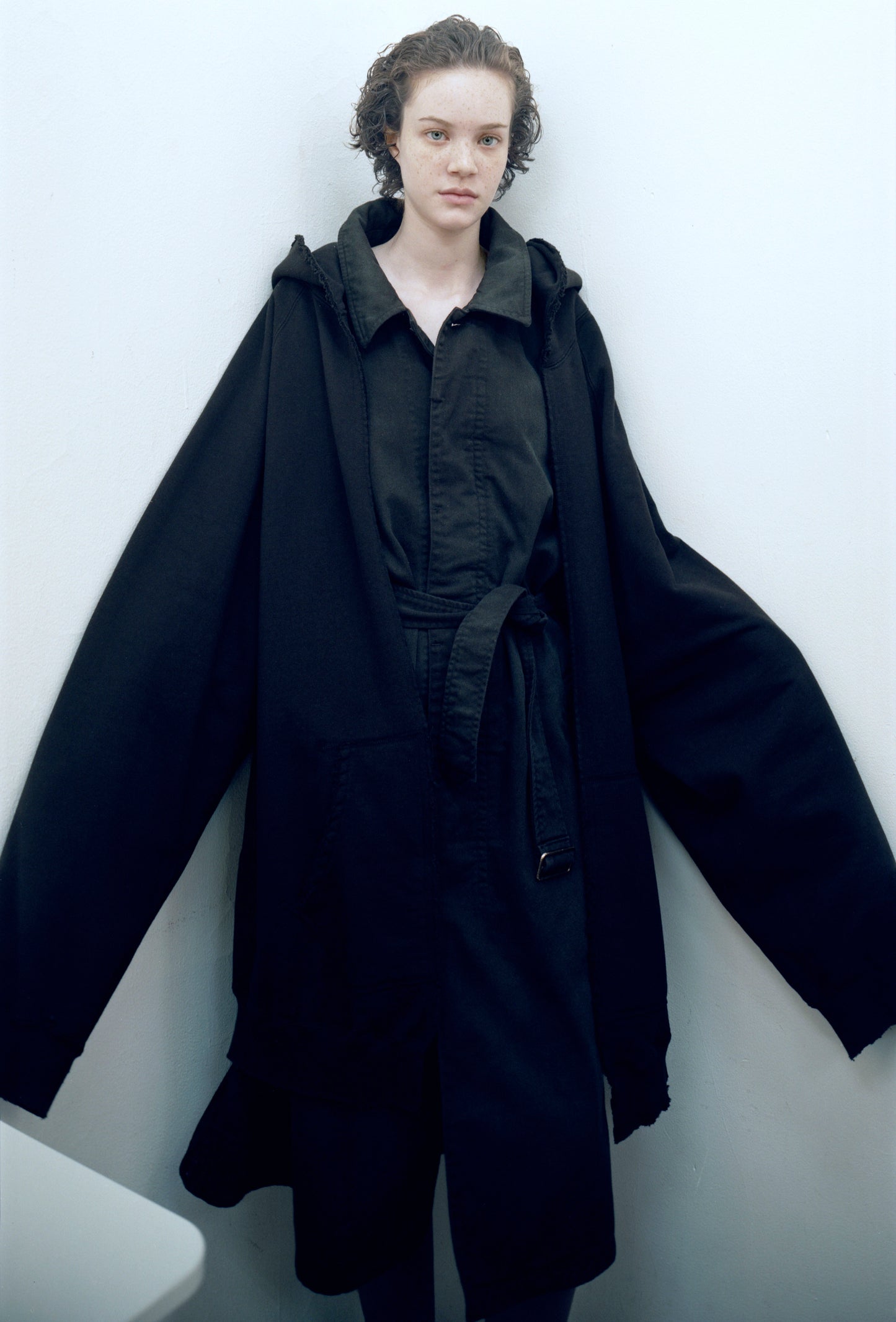 DRILL BALMACAAN COAT(BLACK)