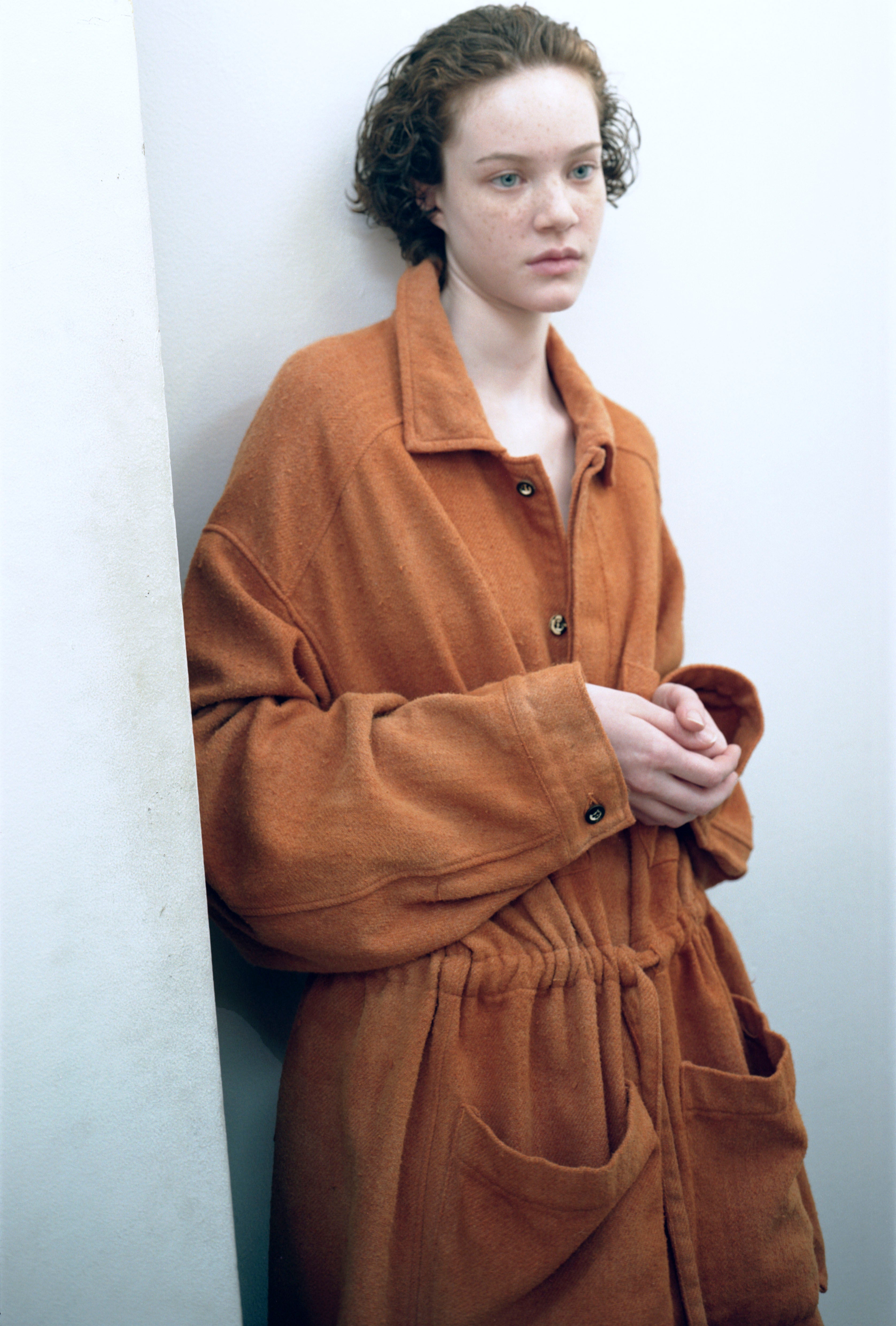 PILLING SHIRT JACKET(TERRACOTTA)