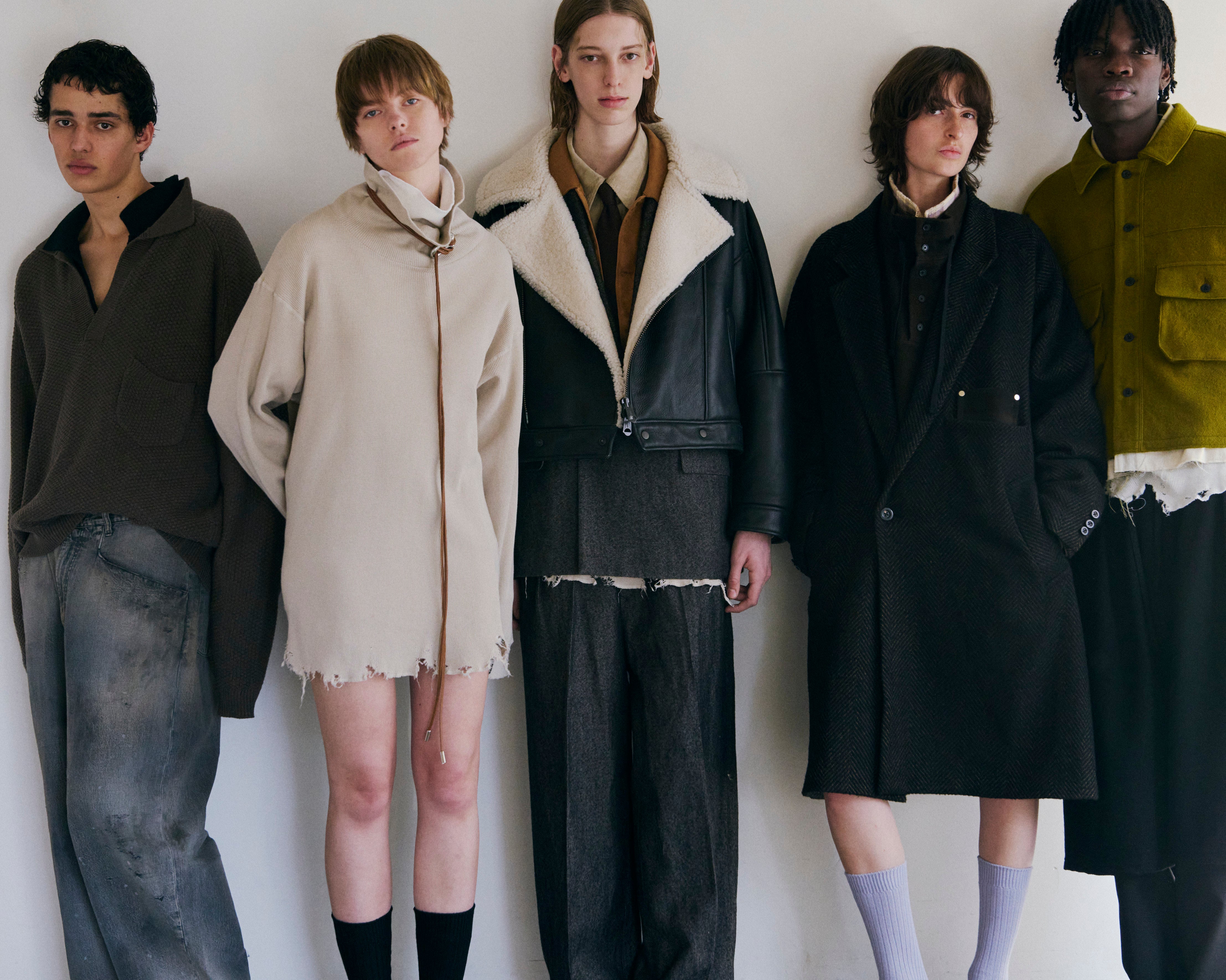 SEMI-DOUBLE CHESTER COAT(BROWN×BLACK)