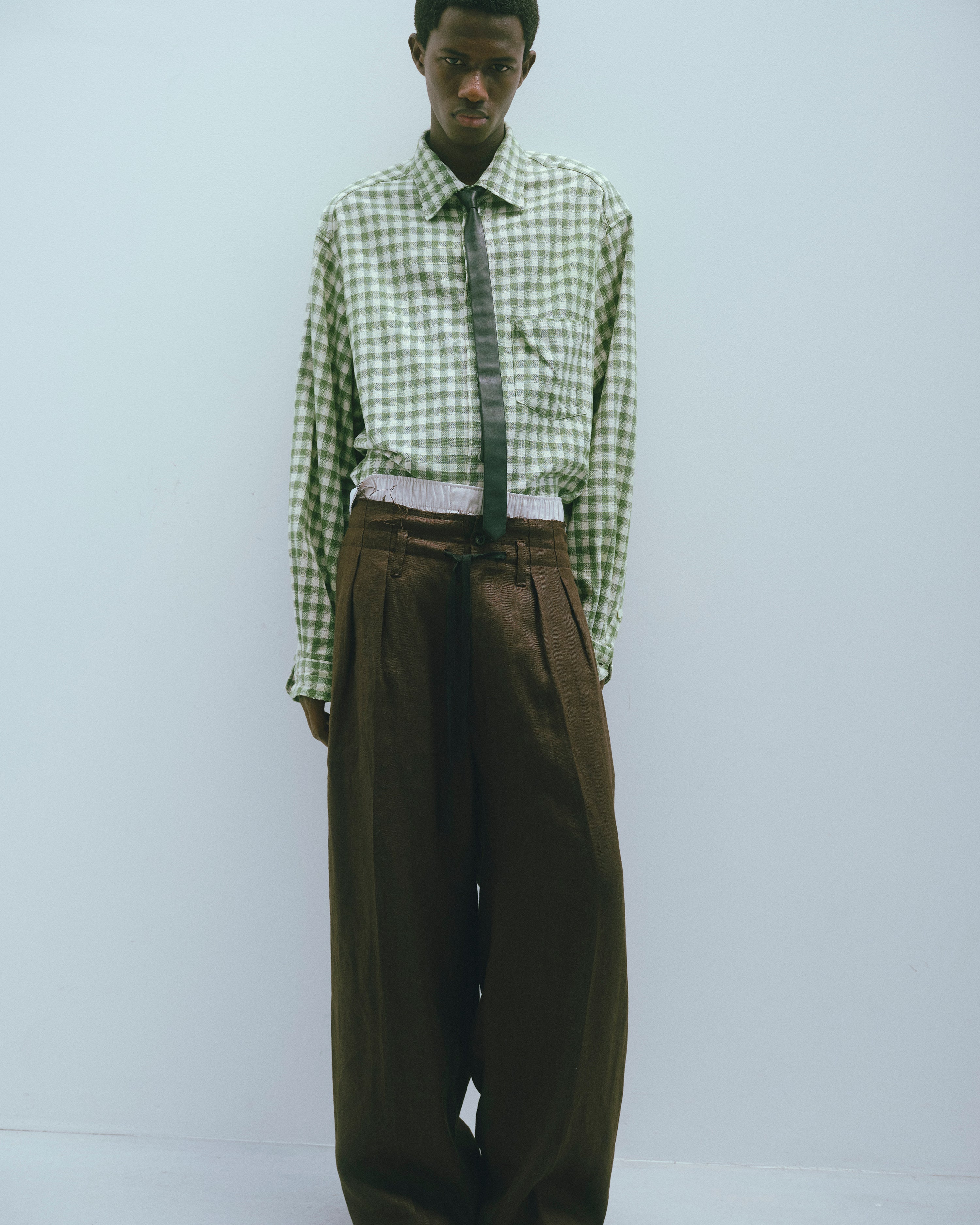 C/R CHECK OVER SHIRT(GREEN)