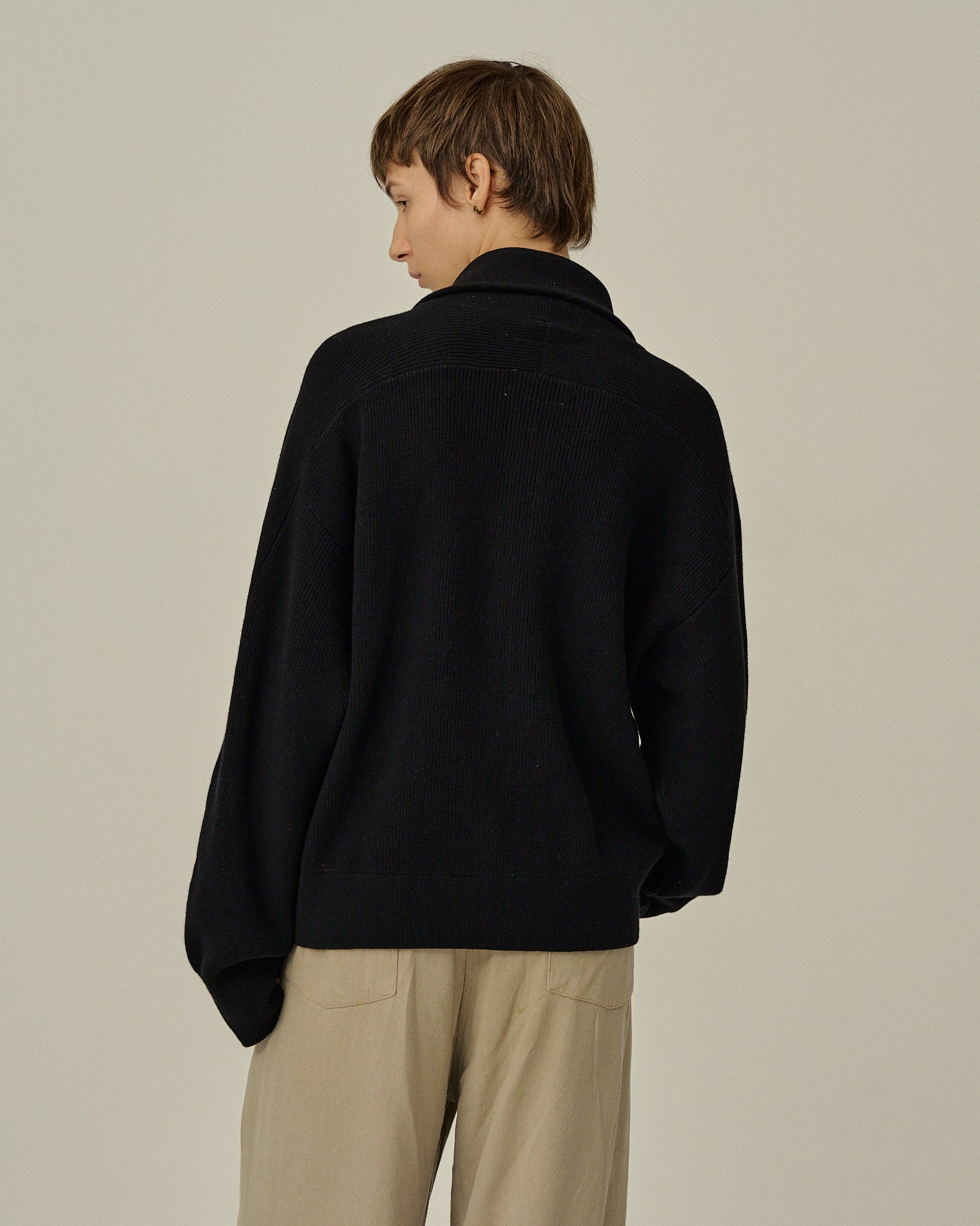 C/W DRIVERS KNIT(BLACK)