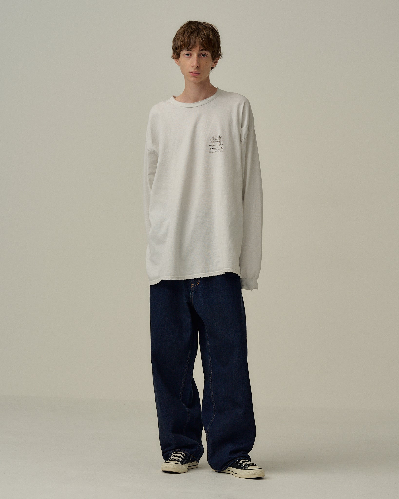 BRIDGE L/S T-SHIRT(WHITE)