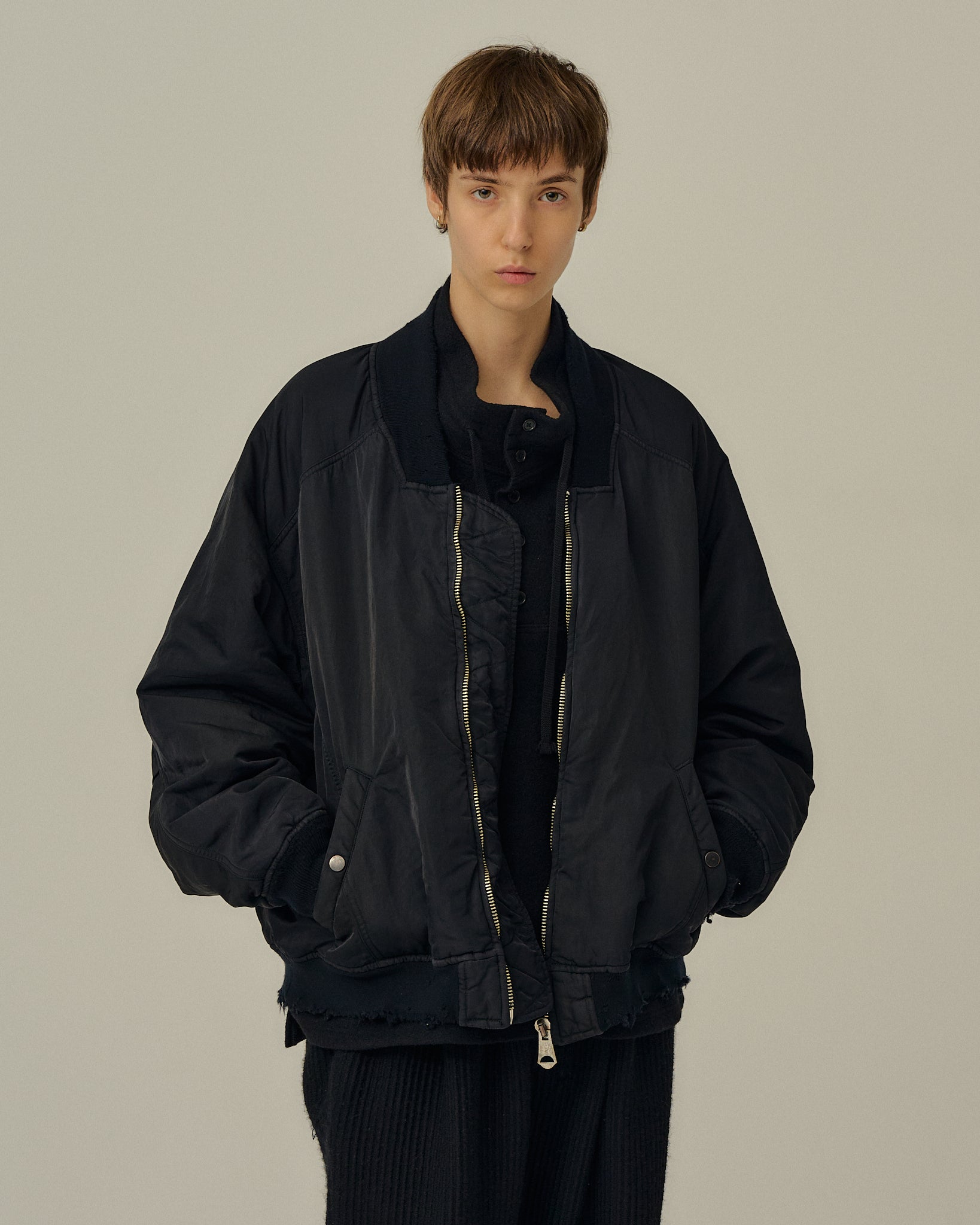 FADED BOMBER JACKET(BLACK) FADED BOMBER JACKET(BLACK)