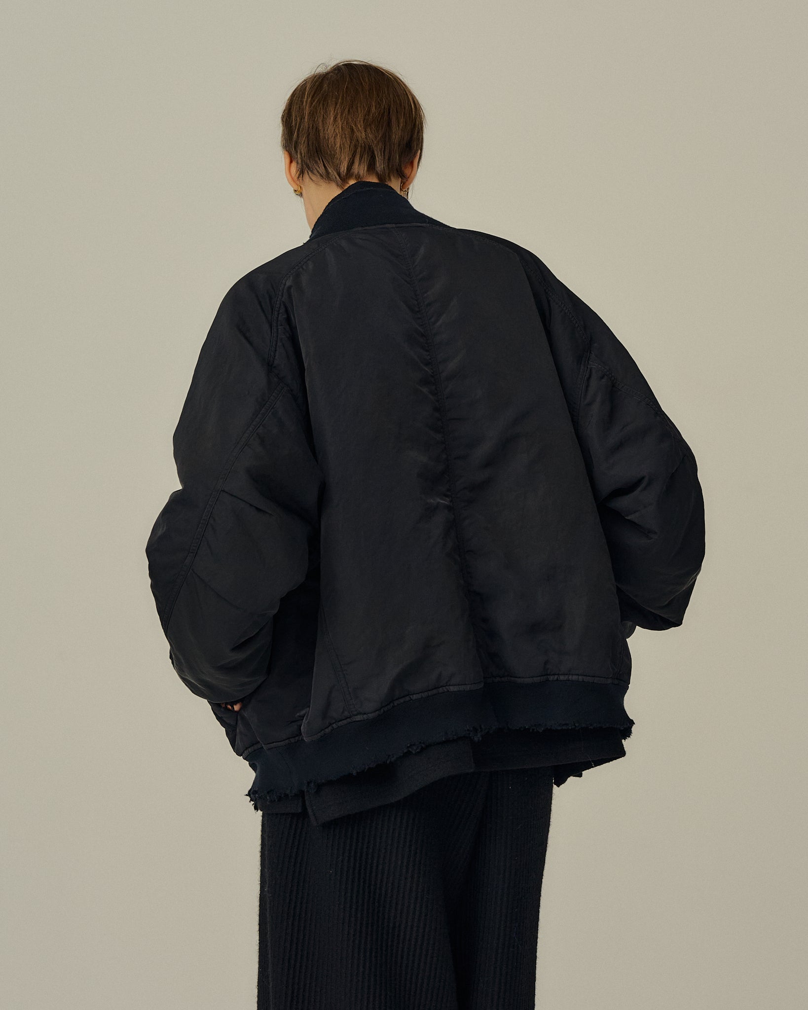 ANCELLM 25AW FADED BOMBER JACKET黒2新品 FADED BOMBER JACKET(BLACK) – ANCELLM