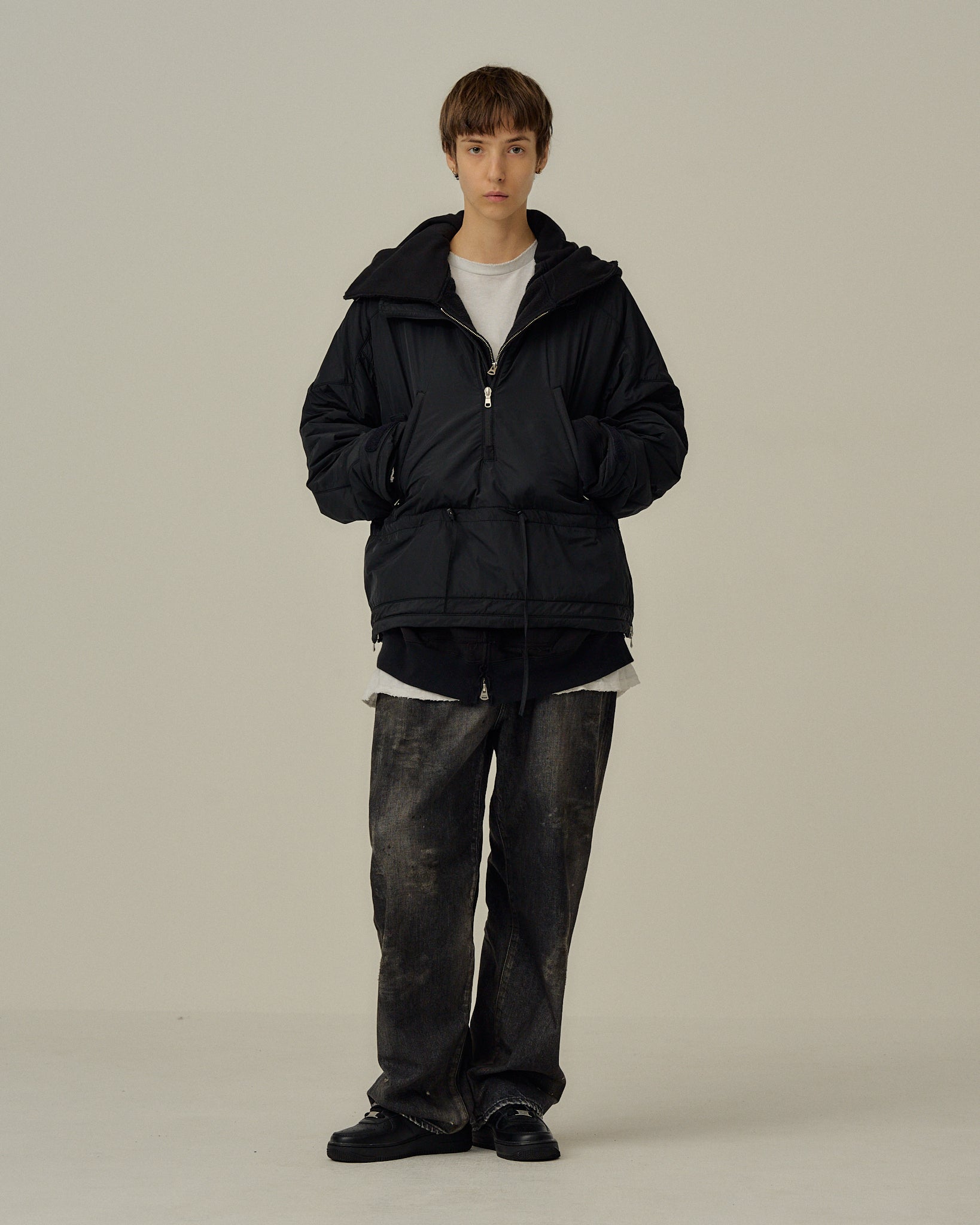 PADDING PULLOVER JACKET(BLACK)