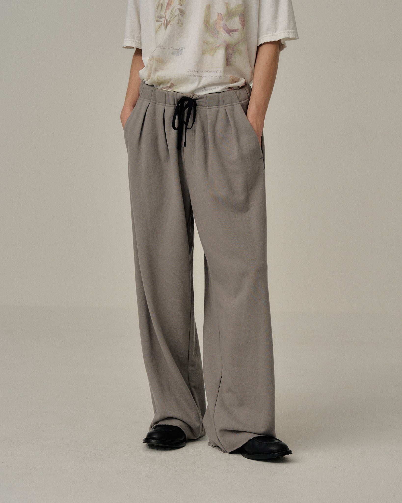 TUCK SWEAT PANTS(GRAY)