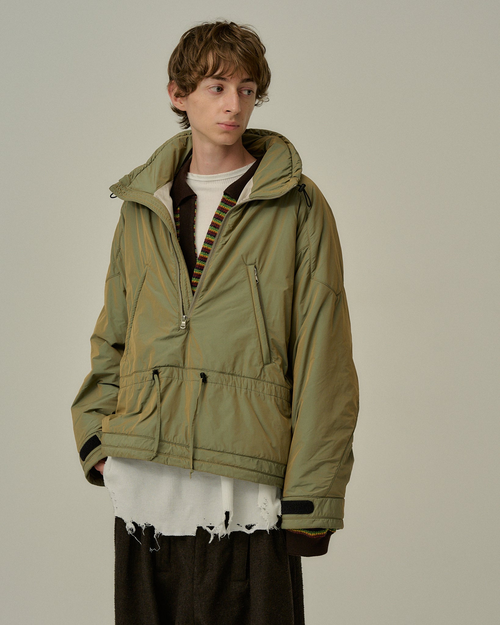 PADDING PULLOVER JACKET(KHAKI)