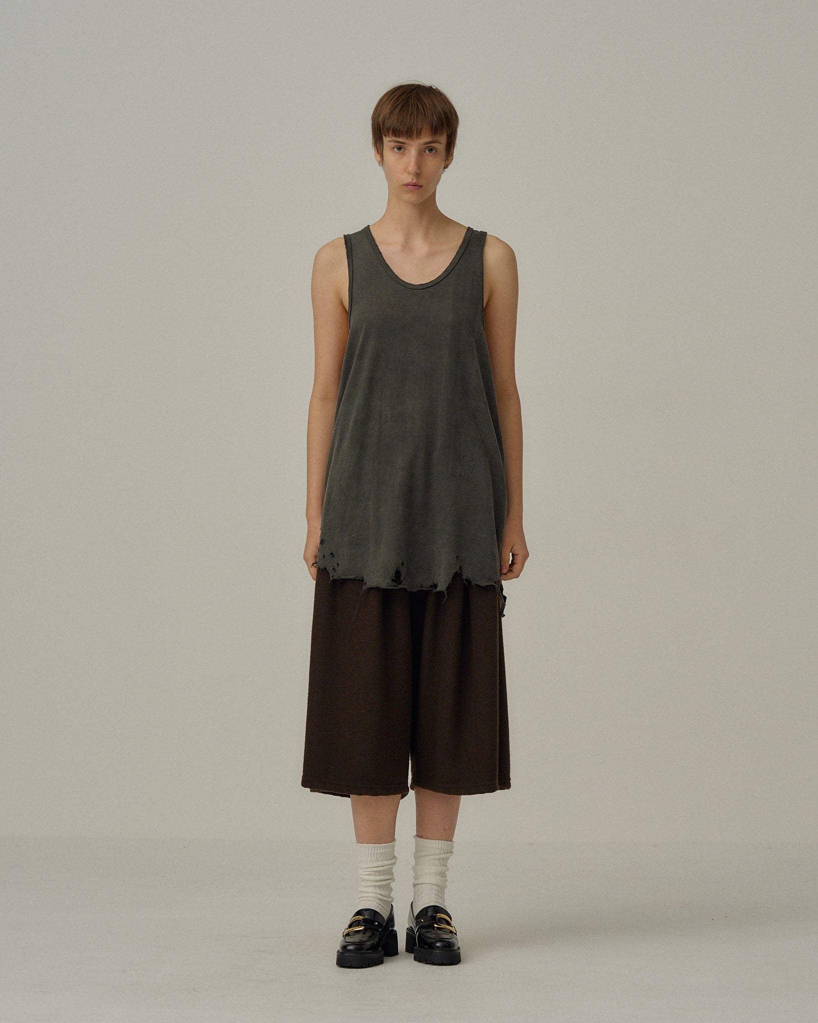 DAMAGE TANK TOP(BLACK)