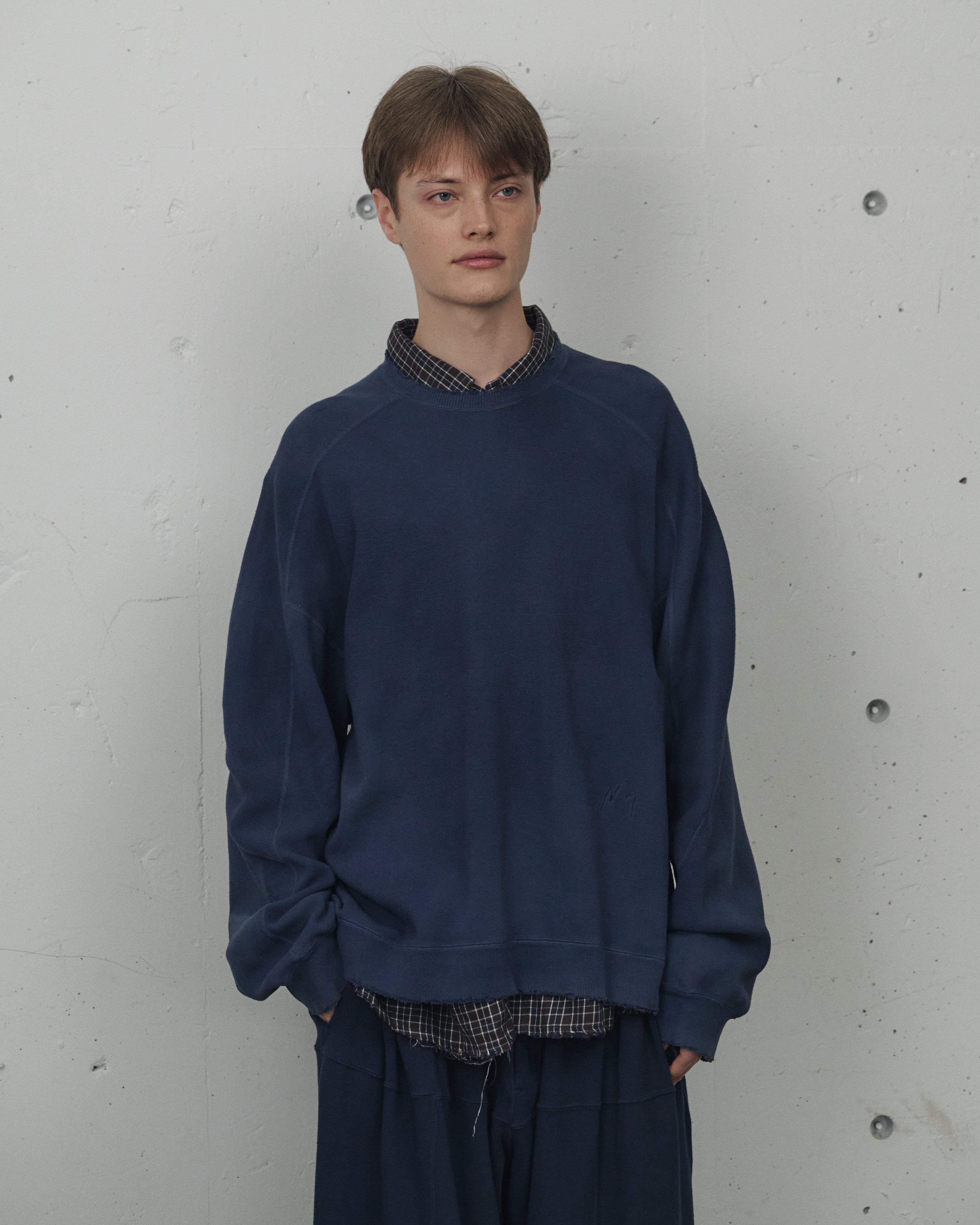 SMOOTH SWEAT SHIRT(D.NAVY)