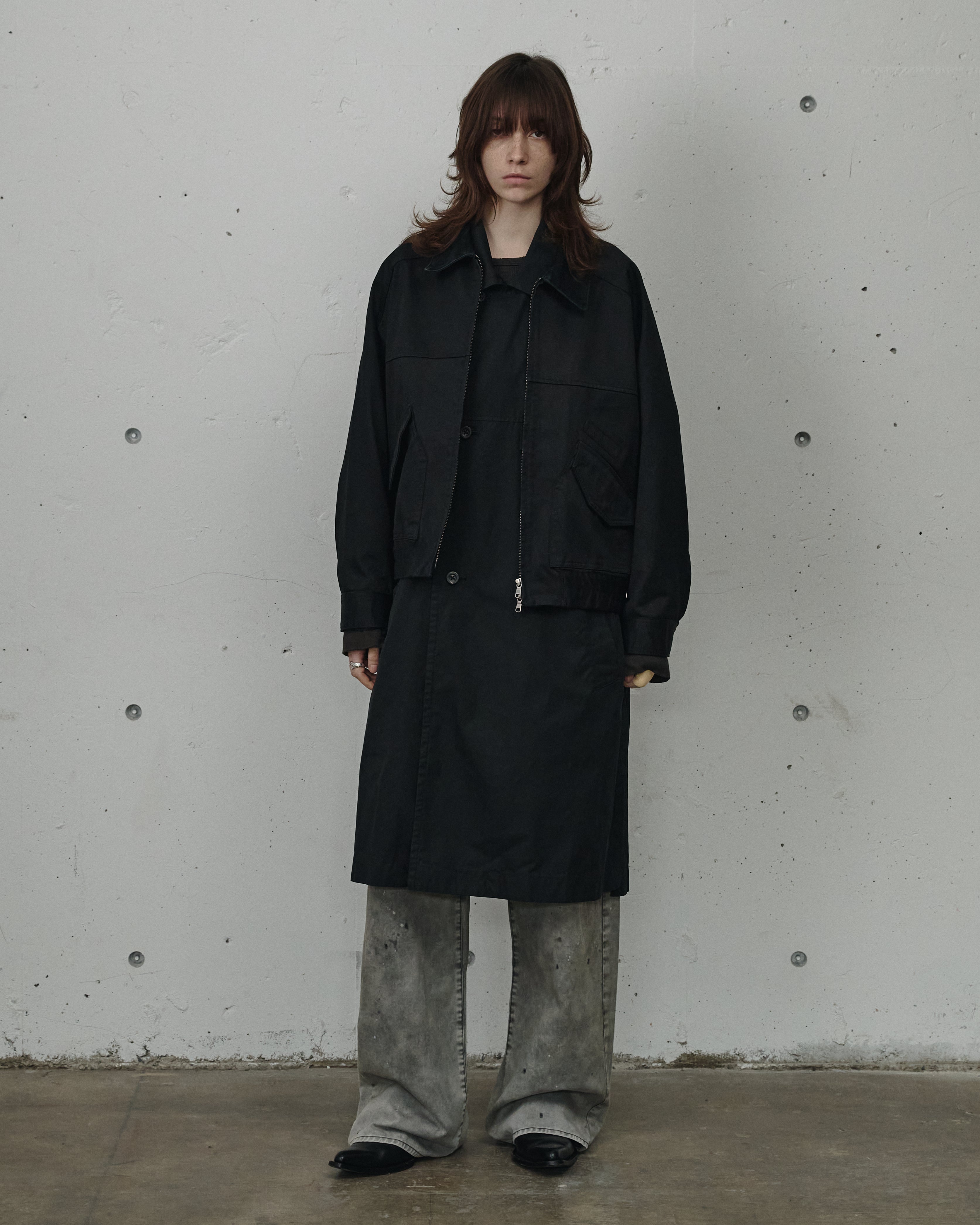 ZIP BLOUSON(BLACK)