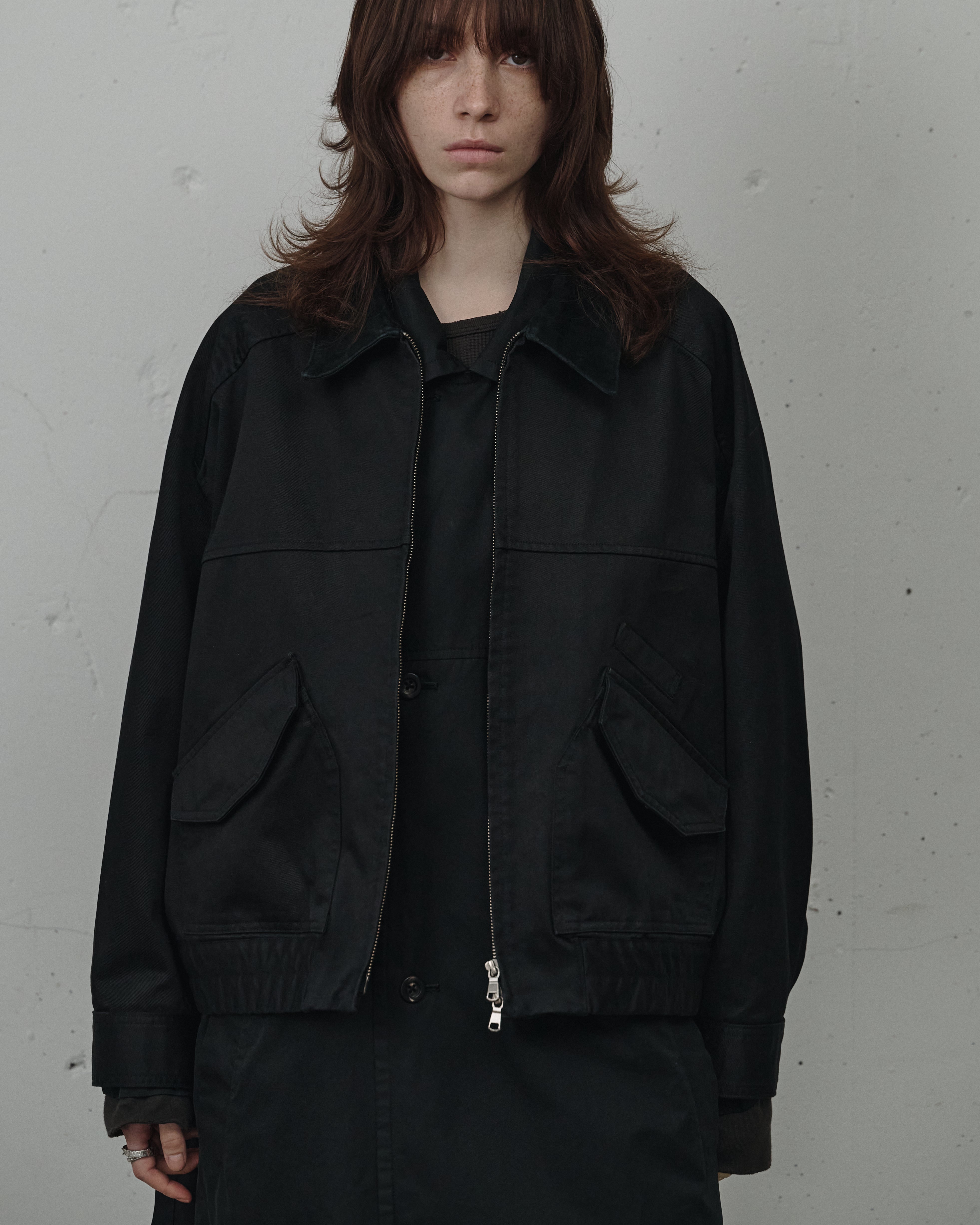 ZIP BLOUSON(BLACK)