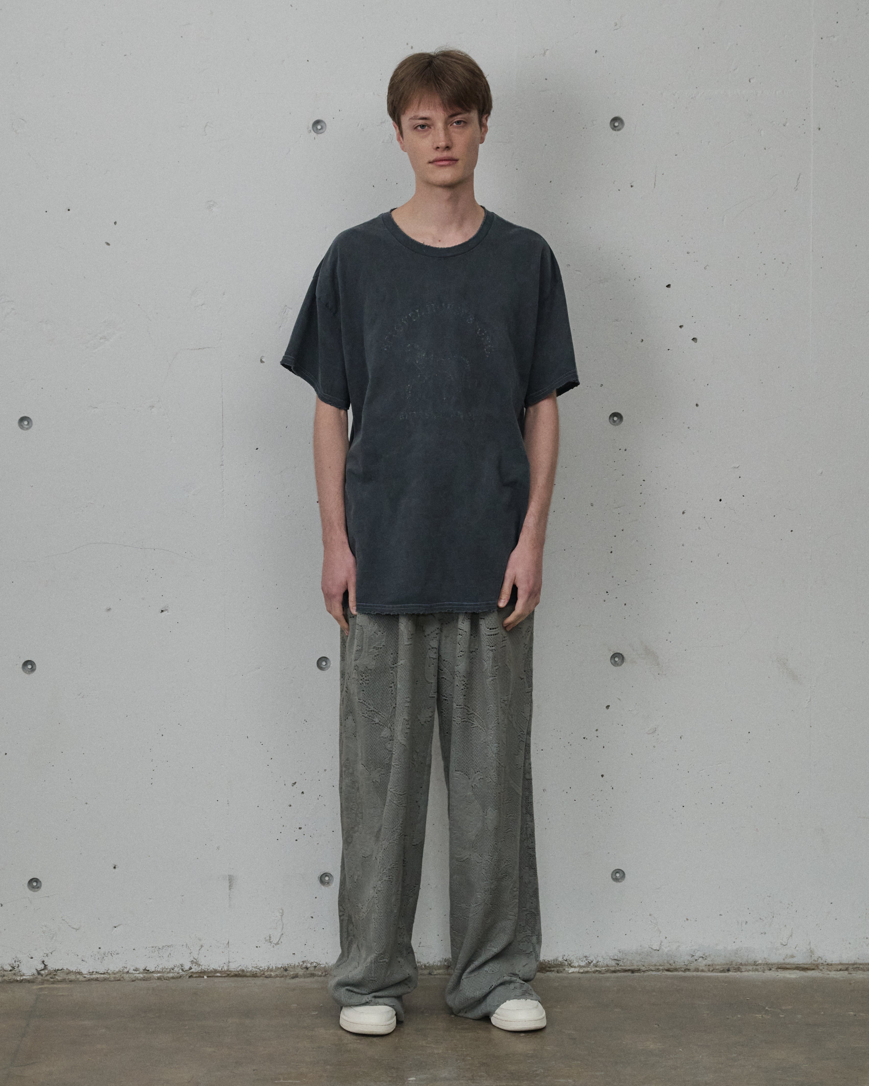 AGING LACE DOUBLE PANEL SLACKS(GRAY)