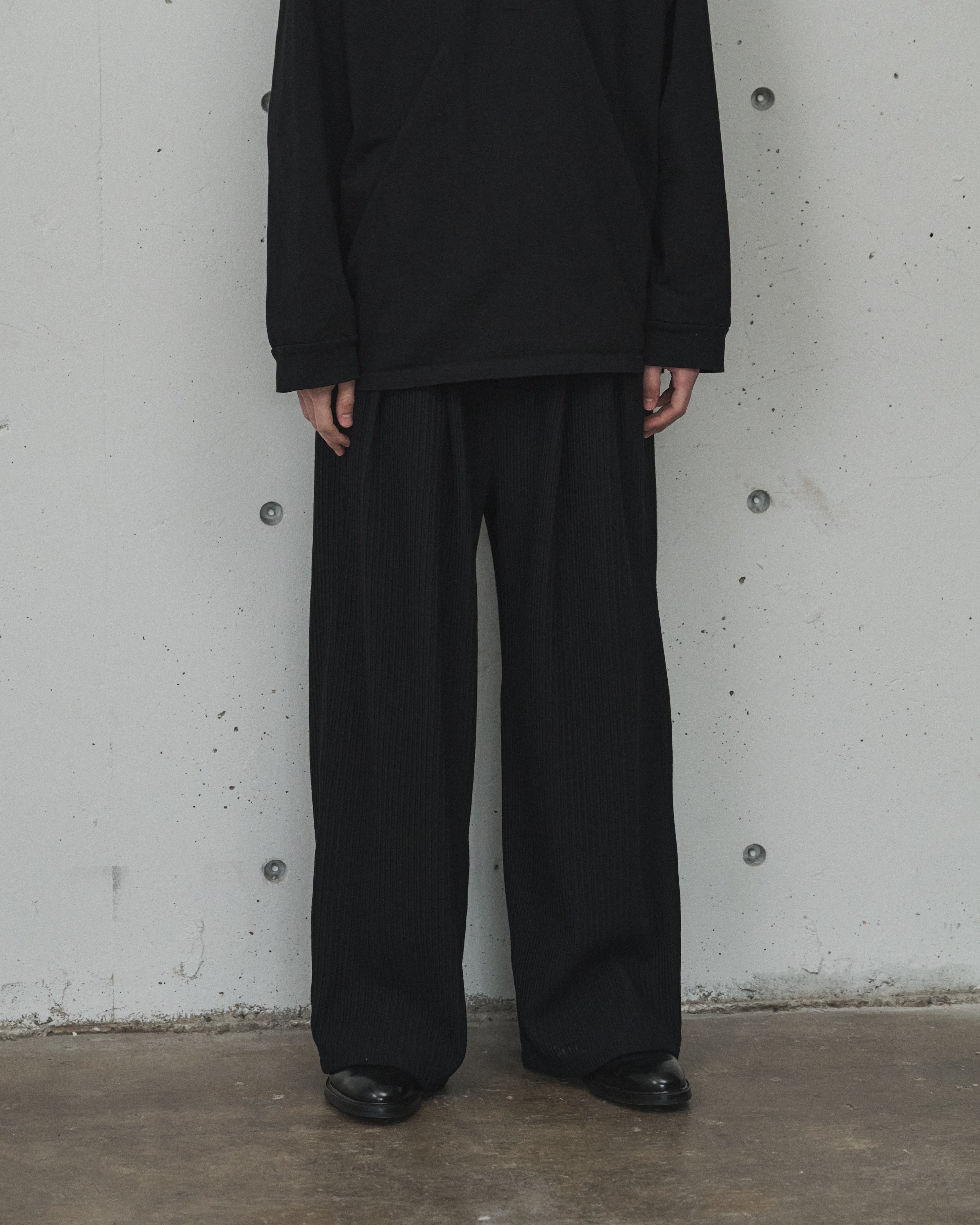 WIDE EASY PANTS(BLACK)